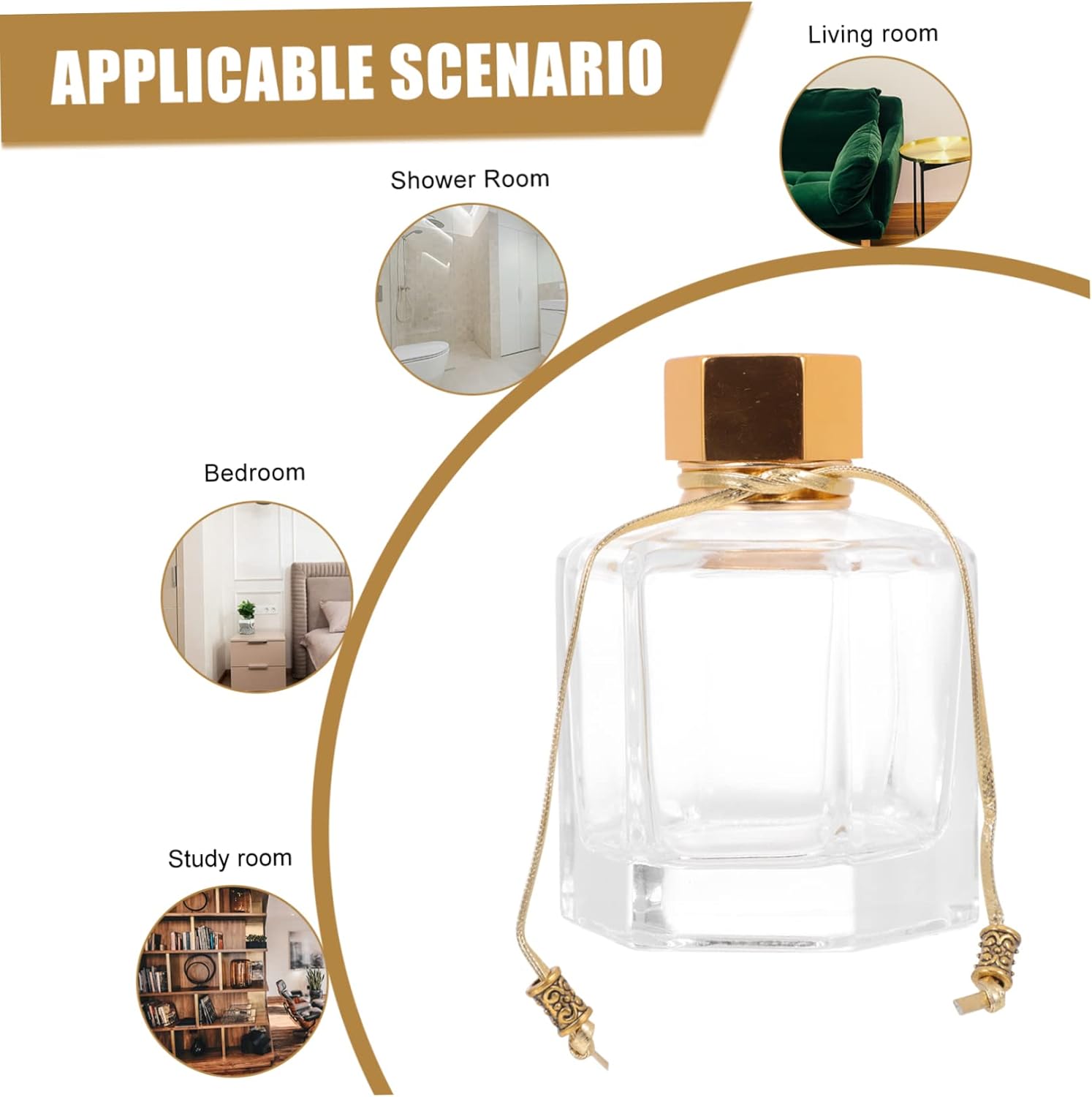 2Pcs Glass Aromatherapy Bottles for Home Office Spa and Events