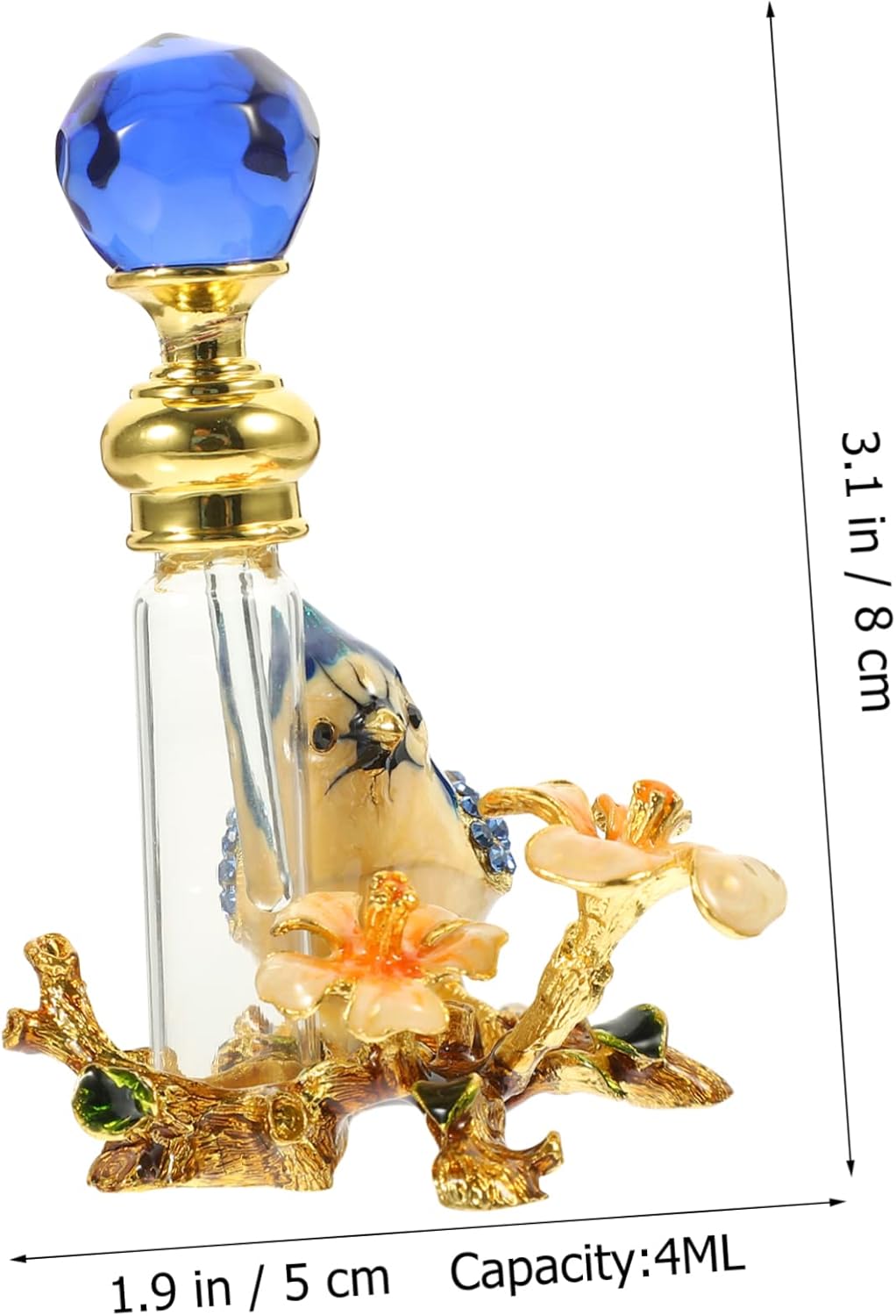 Mikinona Vintage Glass Essential Oil Bottle Decorative Refillable