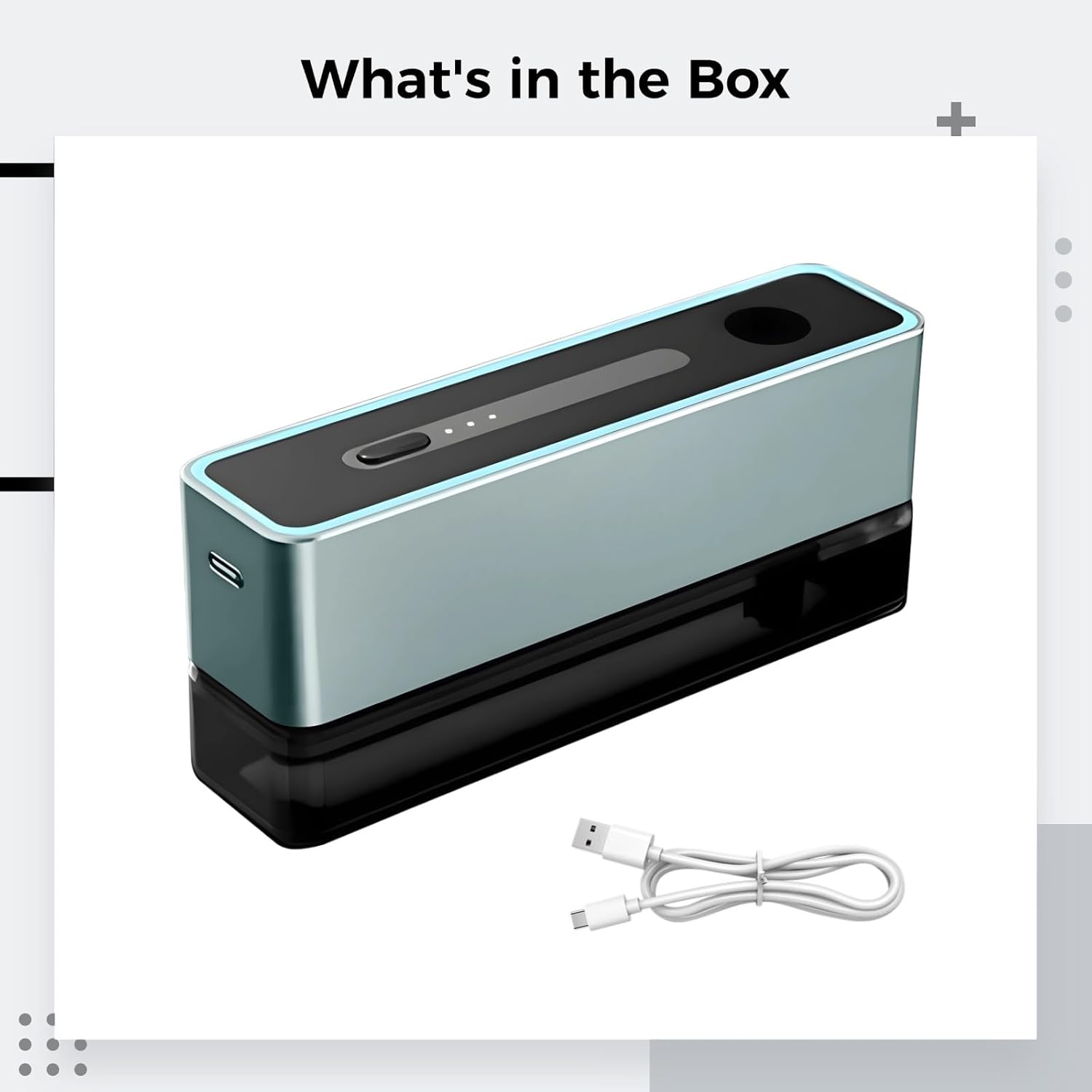 Portable Essential Oil Nebulizer with USB Charging Touch Control Alloy and LED Lights for Aromatherapy