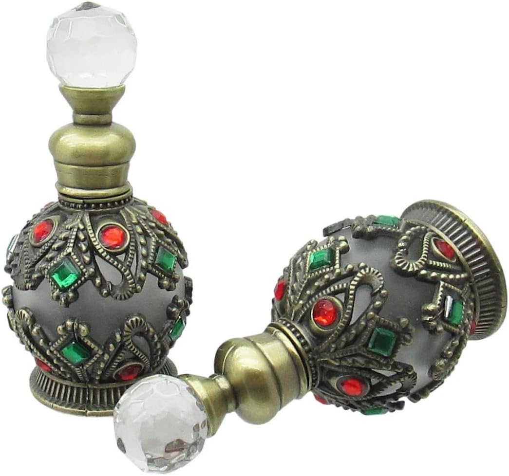 Antique Brass Decorated Perfume Bottle 15ml