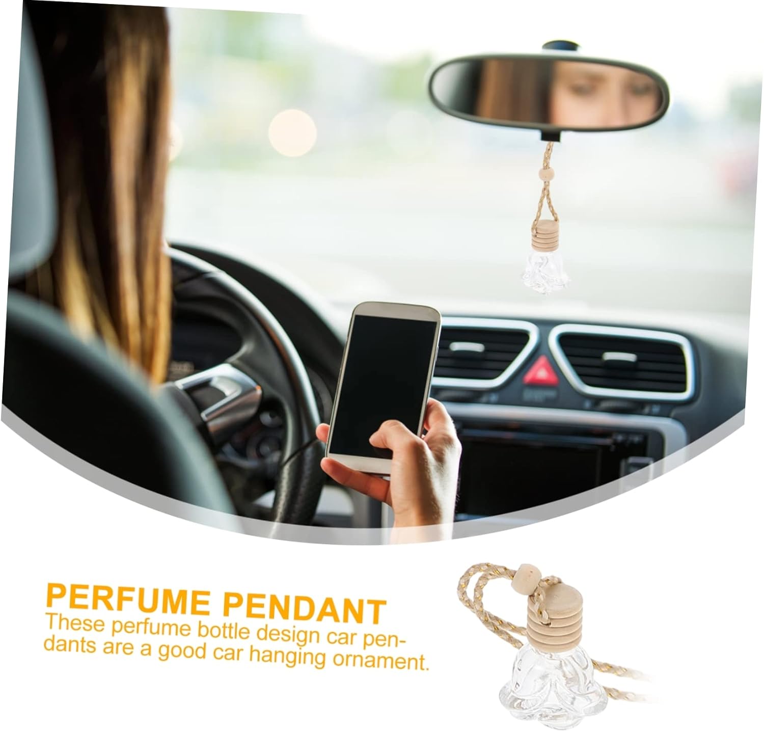 Unomor 6Pcs Hanging Diffuser Bottles for Car and Home