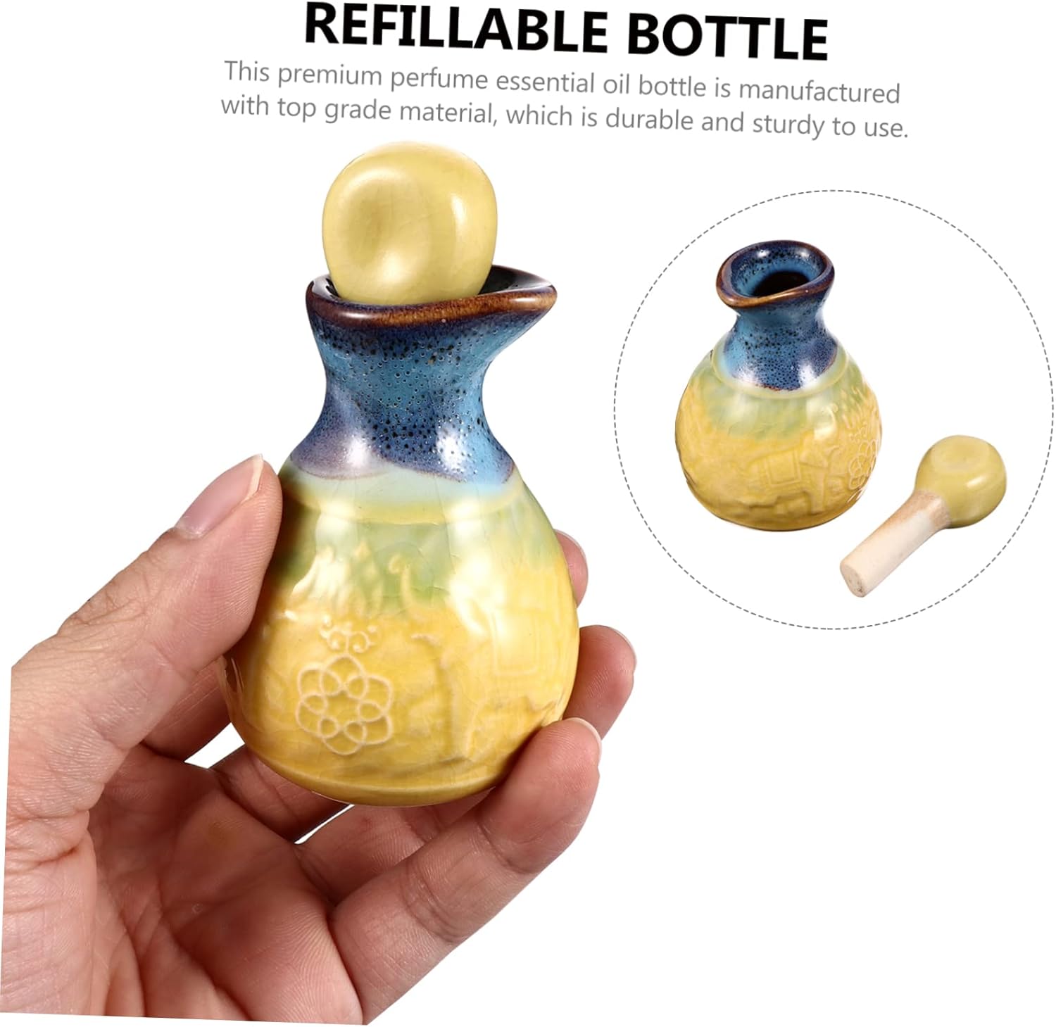 SAFIGLE Aroma Diffuser Essential Oil Bottle Stopper Decorative Travel Accessory