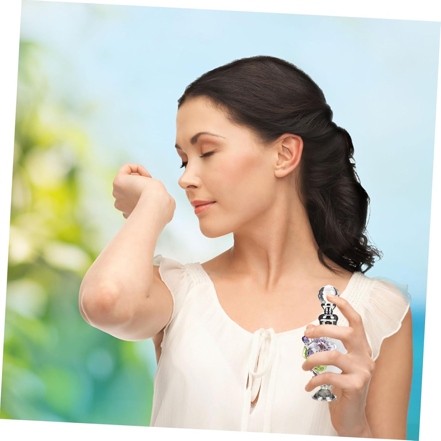 Cabilock Refillable Aromatherapy Glass Bottle with Vintage Cork