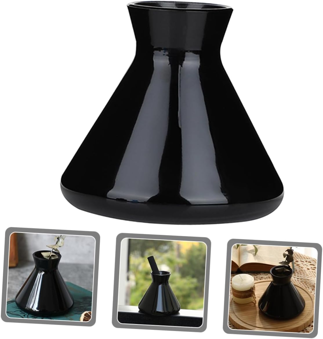 Garneck Modern Aroma Diffuser Glass Jar Essential Oil Container Decor