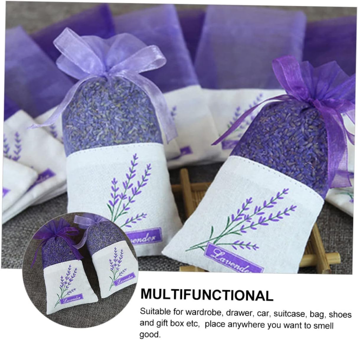 Yosadier 22Pcs Lavender Sachet Bags for Home Fragrance Organizing