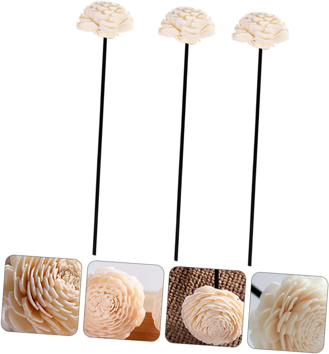 MAGICLULU 3Pcs Dried Flower Decor Sticks Aromatherapy Home Decor