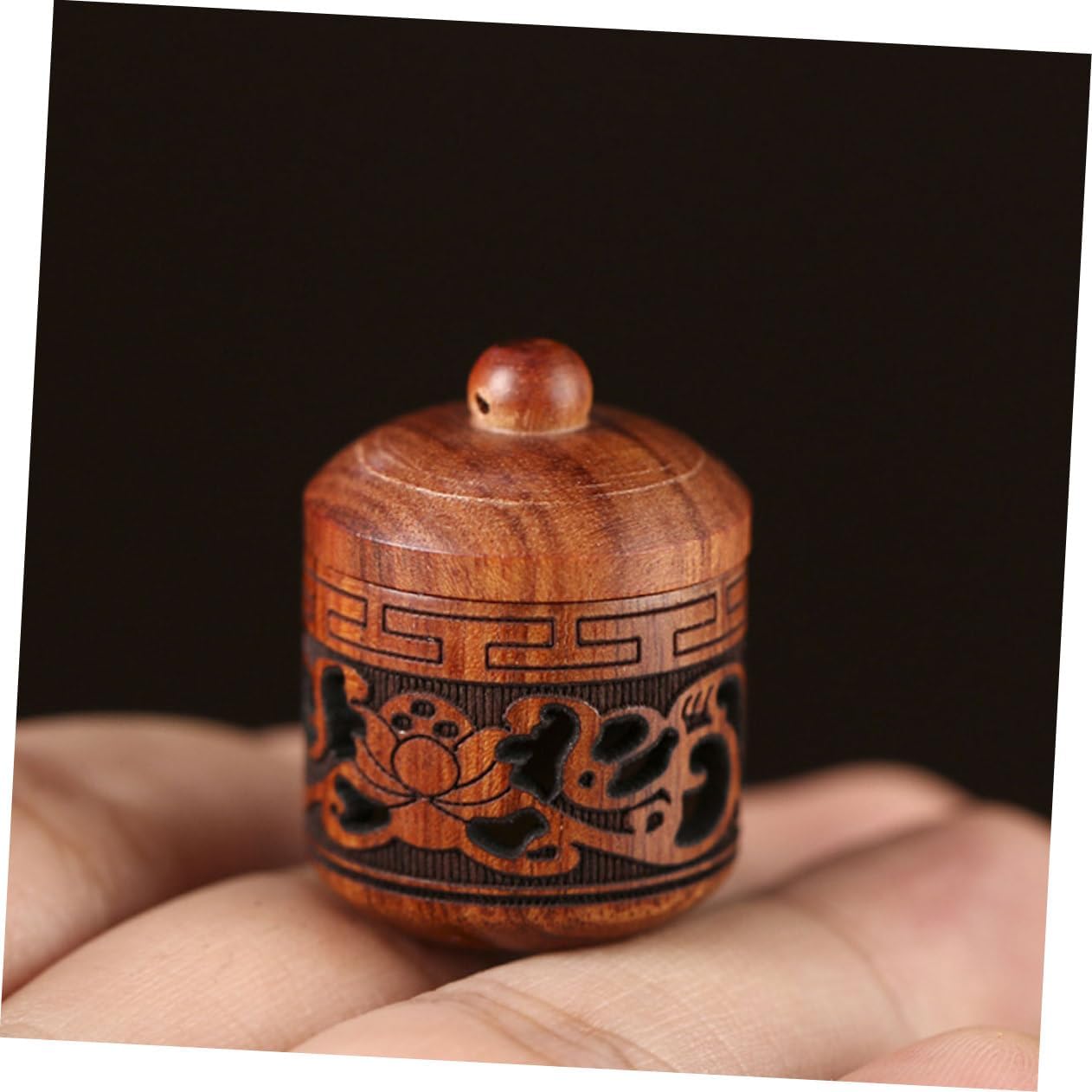 FRCOLOR Carving Wooden Fragrance Ball Bottle Pendant Decorative Diffuser for Home