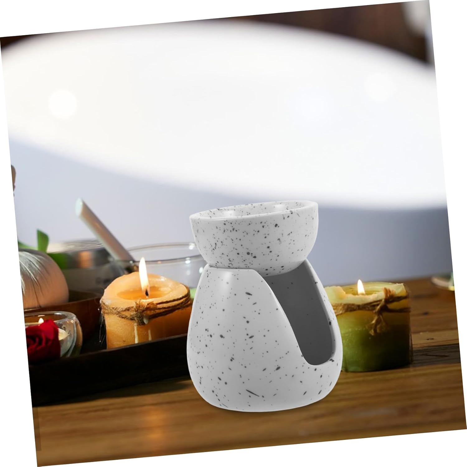 ABOOFAN Essential Oil Diffuser Ceramic Candle Holder Aromatherapy Warmer