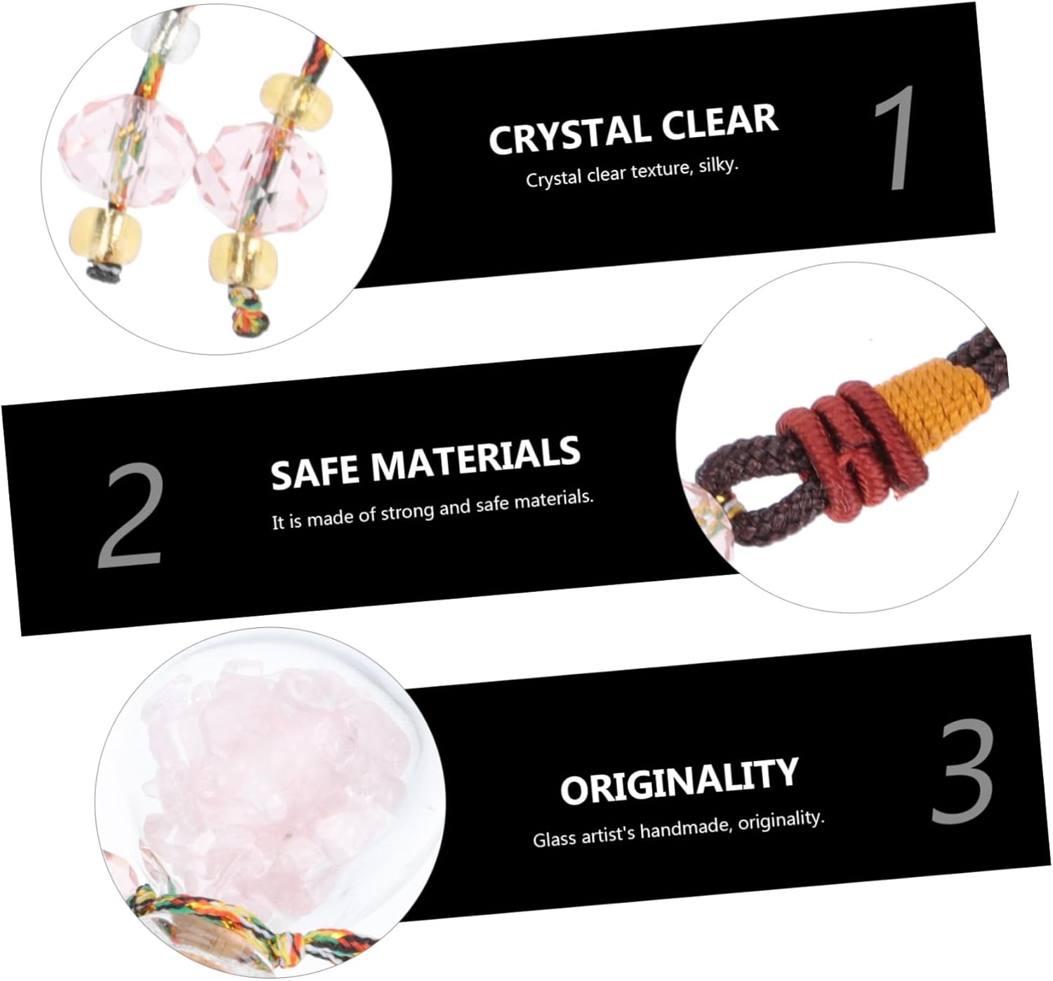 Natural Rose Quartz Car Hanging Perfume Bottle Pendant