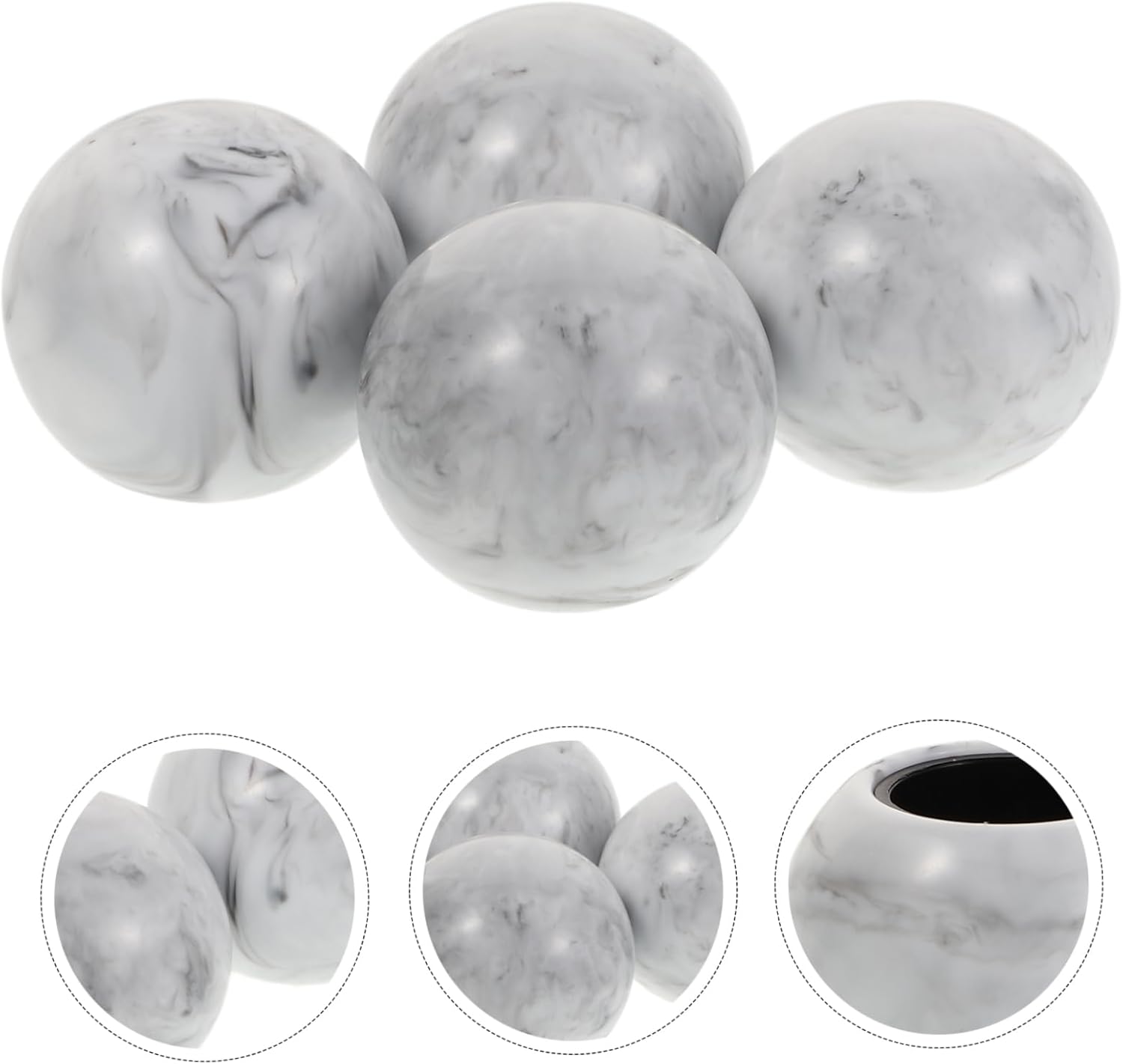 4pcs Resin Spray Bottle Cap Tooth Ball Decor Lids