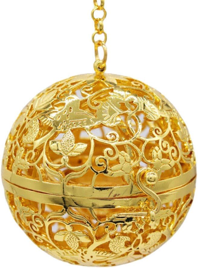 POPETPOP Brass Aromatherapy Ball Pendant for Home and Car