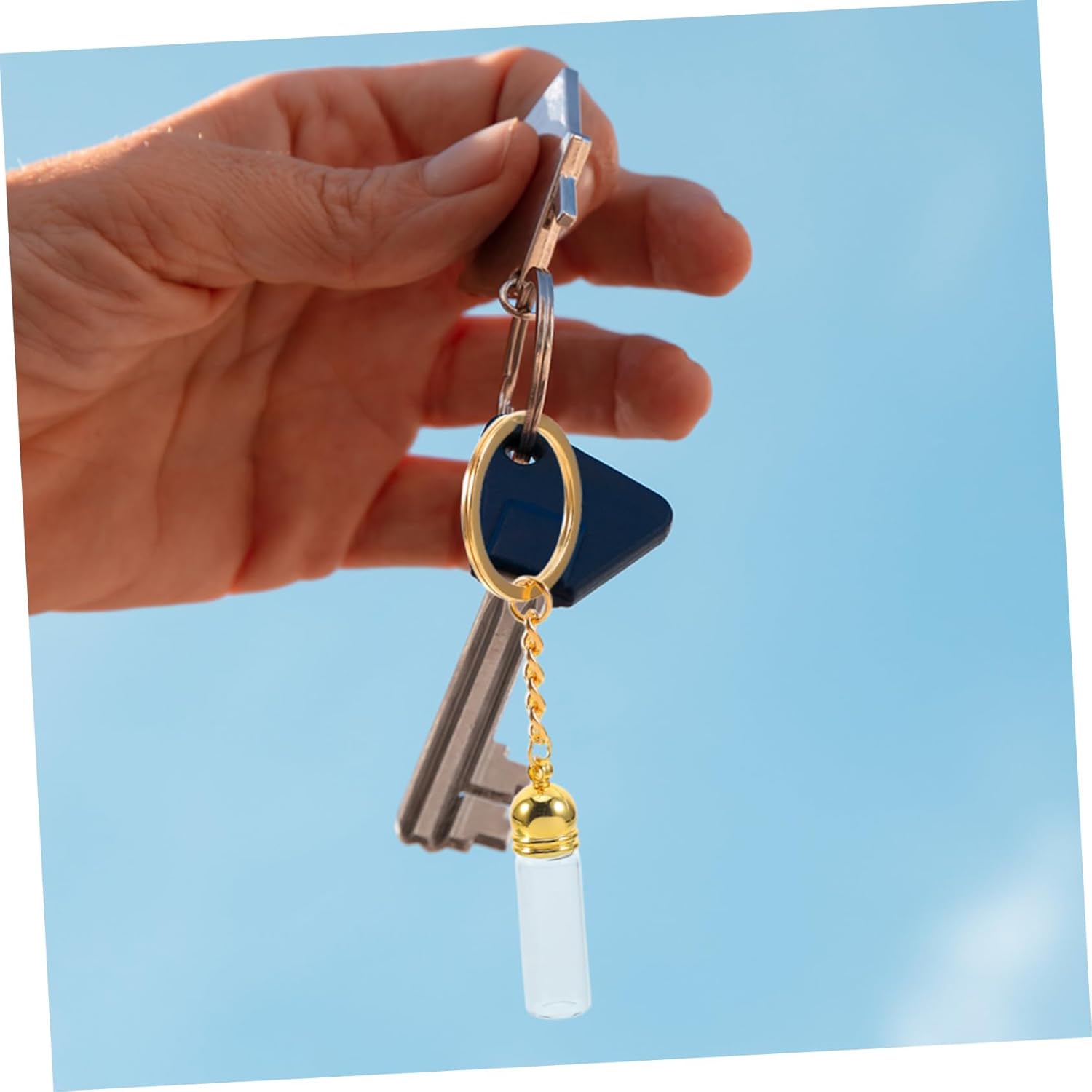 NOLITOY Tiny Refillable Glass Perfume Bottle Keychain