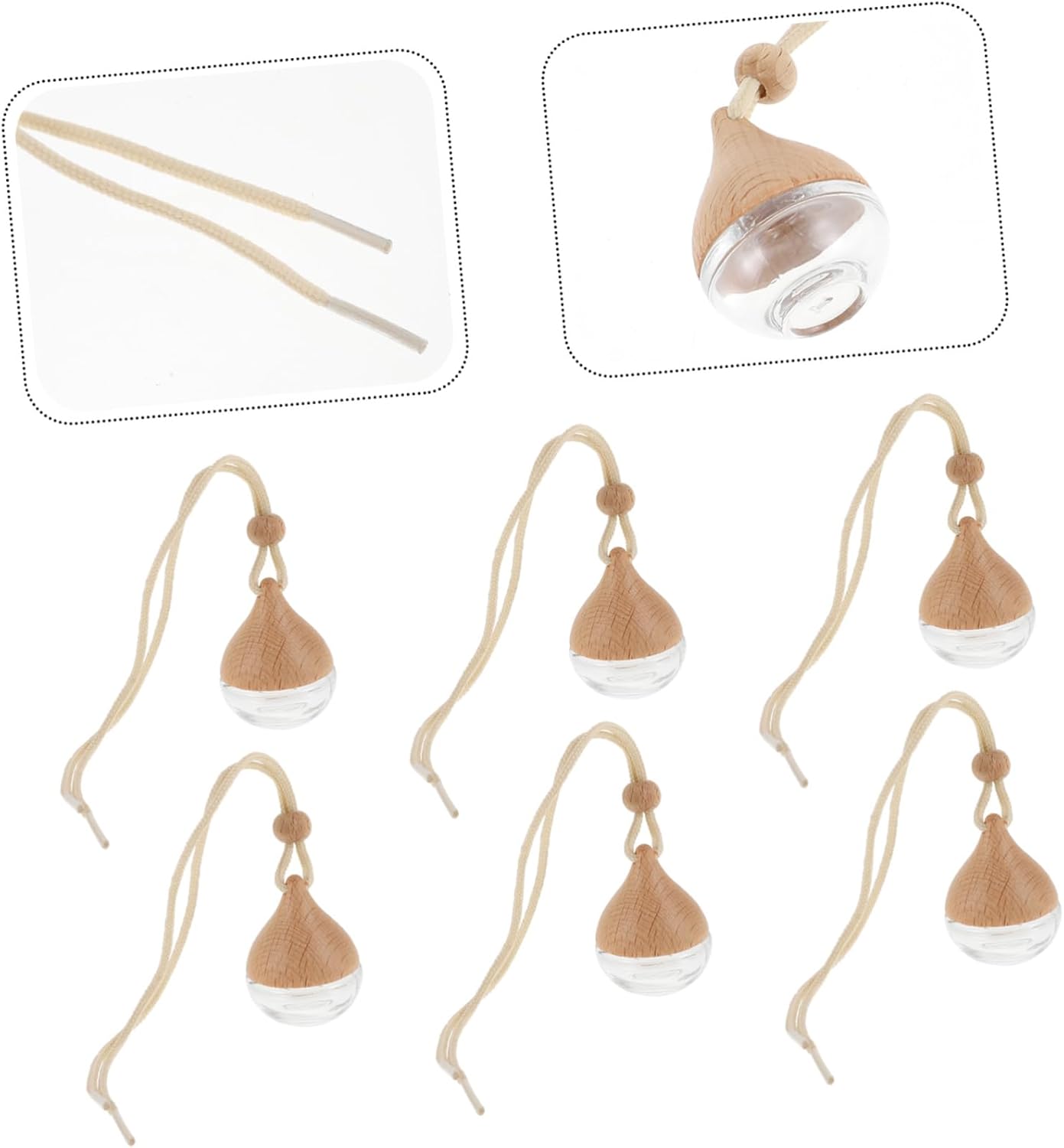 6pcs Hanging Perfume Bottle Aroma Diffuser Decor