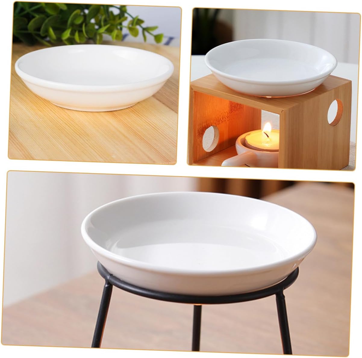 Happyyami 6pcs Ceramic Dish Replacement for Wax Warmers