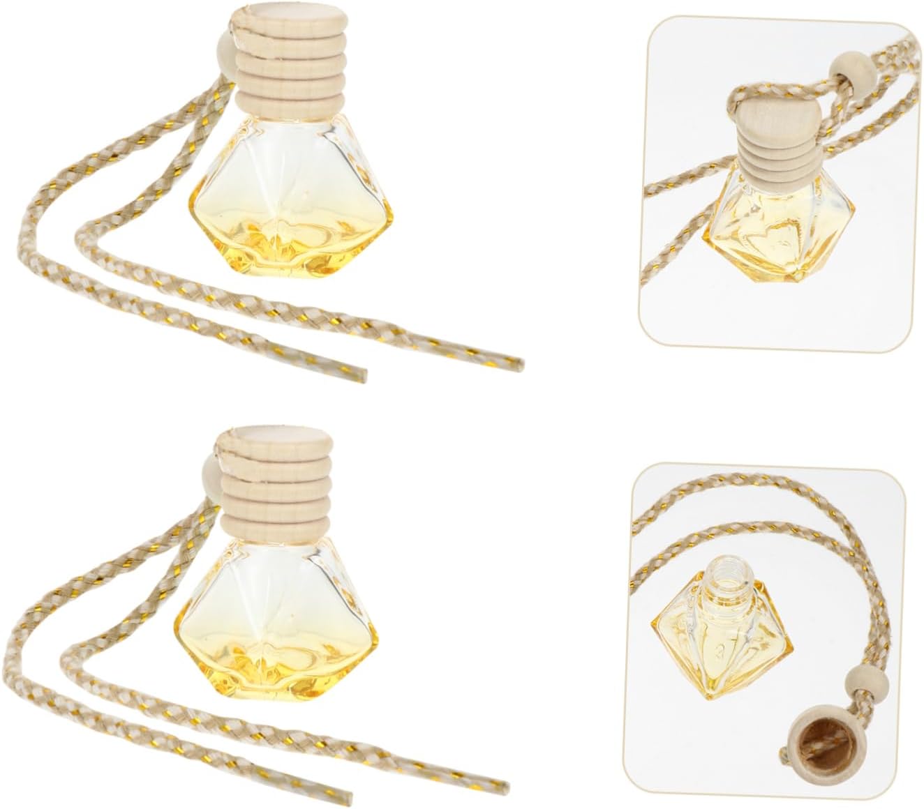 LIFKOME 5Pcs Essential Oil Diffuser Car Hanging Perfume Bottle Aromatherapy Pendant