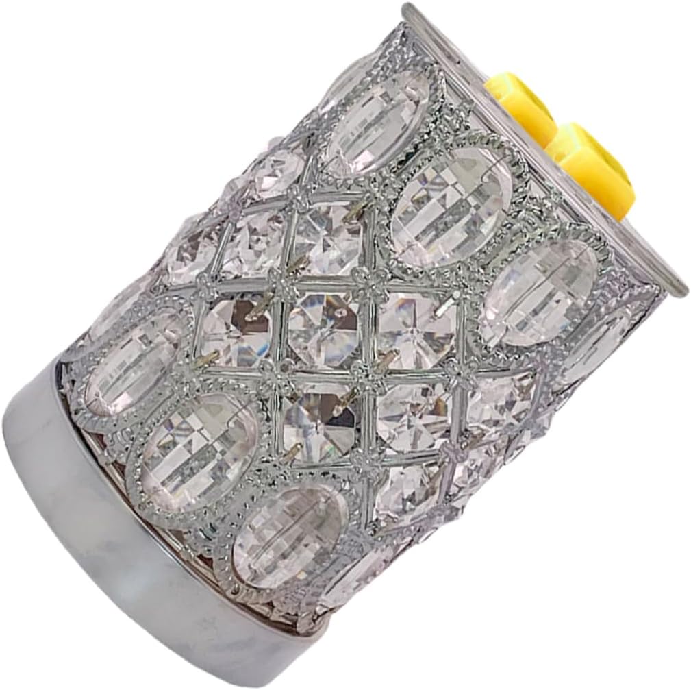 Magiclulu 1pc Romantic Aroma Burner Warm Wax Melting Lamp Crystal Fragrance Holder Night Light