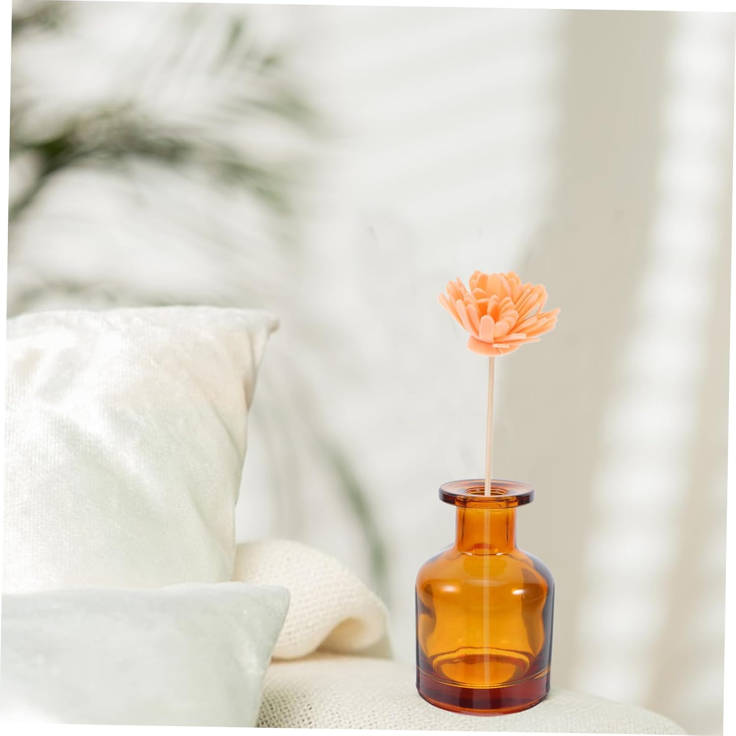 2 Pcs 150ml Glass Diffuser Bottles with Caps for Home Office and Car