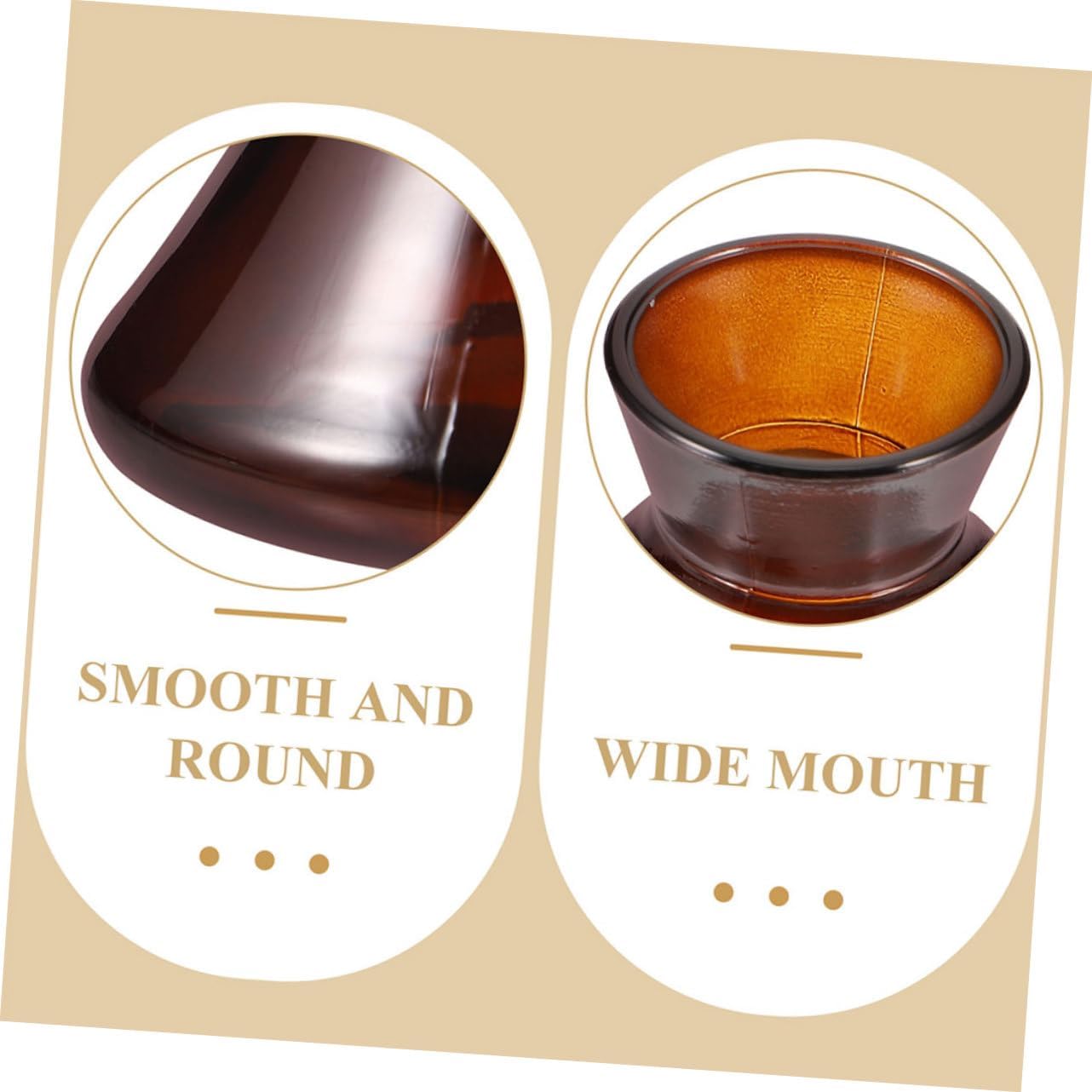 LIFKOME 2Pcs Wide Mouth Glass Diffuser Bottles
