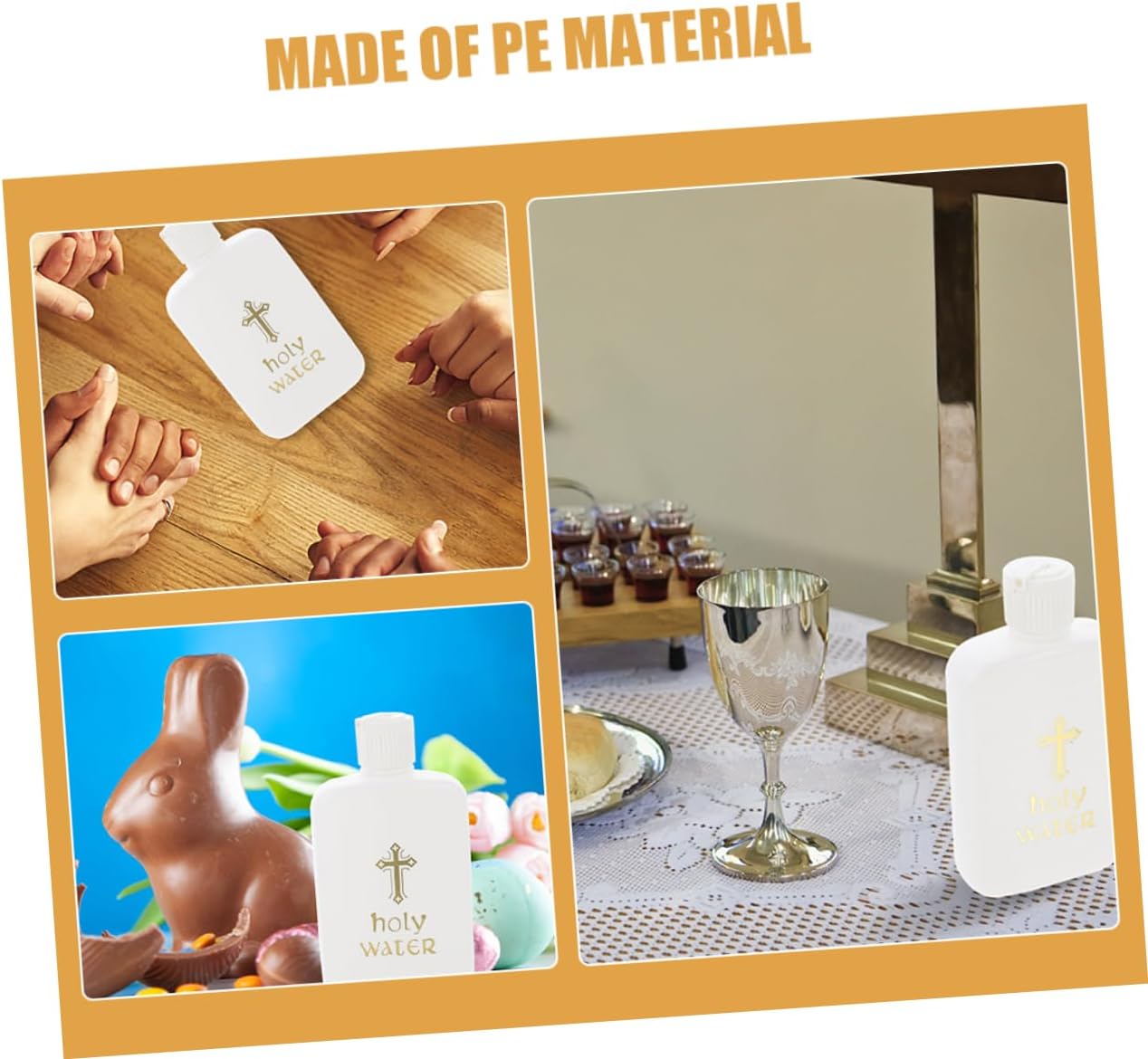 STOBAZA Baptism Holy Water Bottles Set of 2 Mini Religious Jars