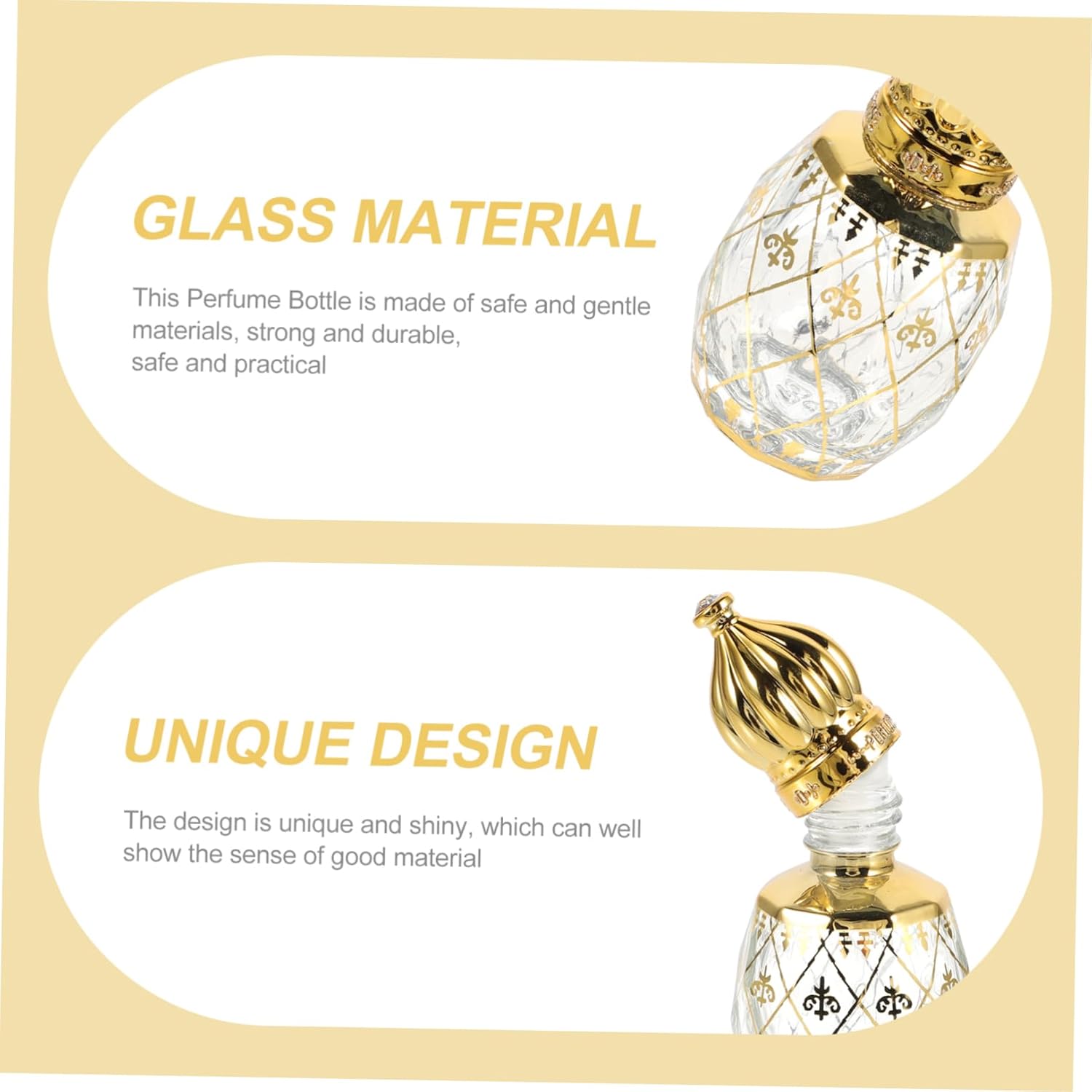 Middle Eastern Perfume Bottle Essential Oil Roller Empty Aroma Decorative Sample Air Tight Travel Size