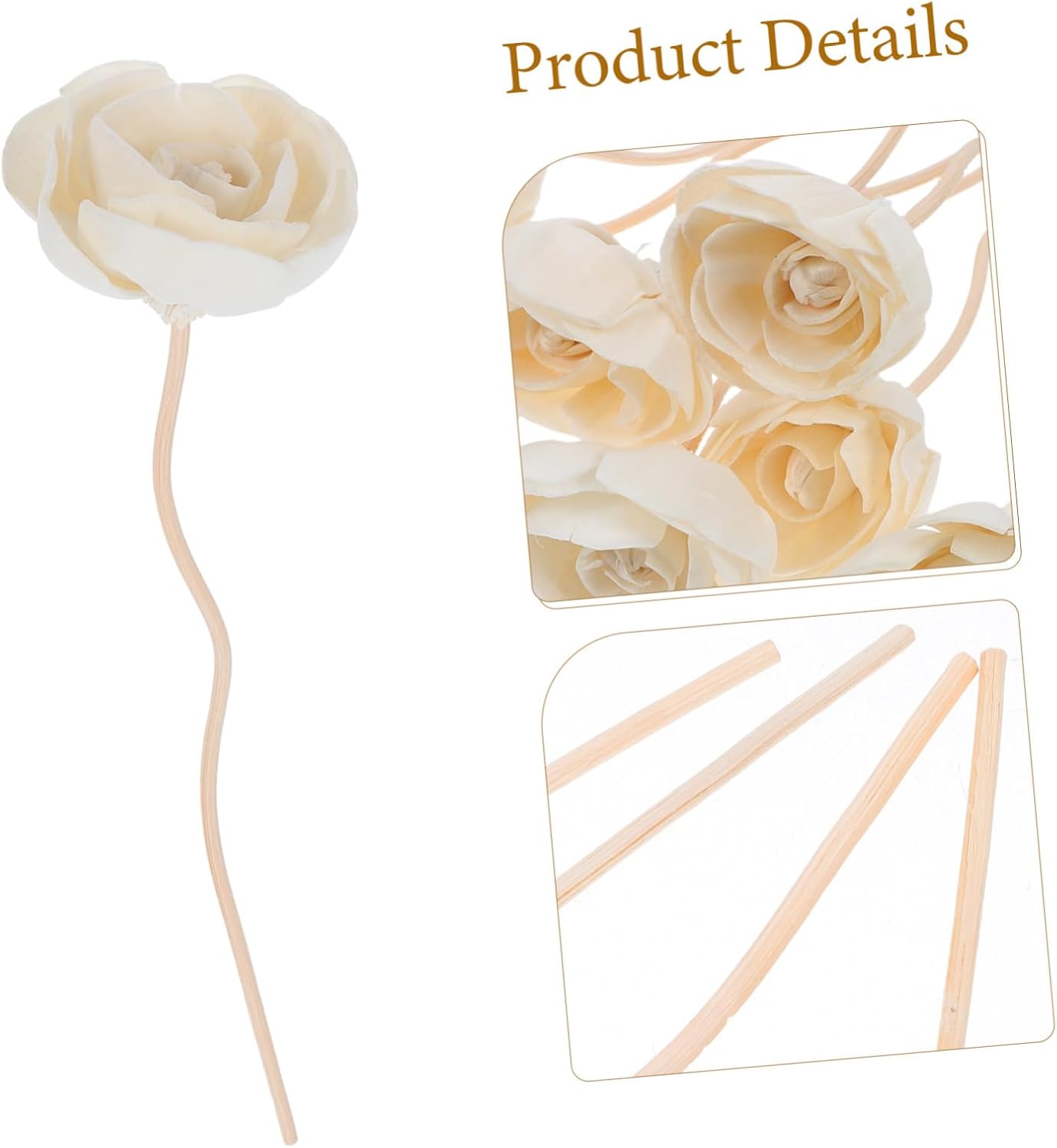 ABOOFAN 8pcs Flower Rattan Diffuser Sticks for Home Aroma