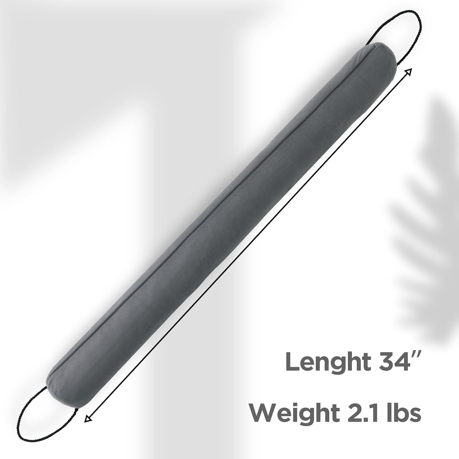 Sunolga 2 Pack 34 Inch Weighted Door Draft Stopper with Glass Beads and Cotton Machine Washable