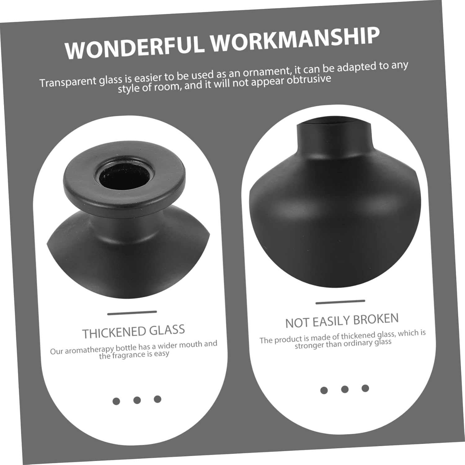 2pcs Glass Diffuser Bottles for Home Fragrance and Decor