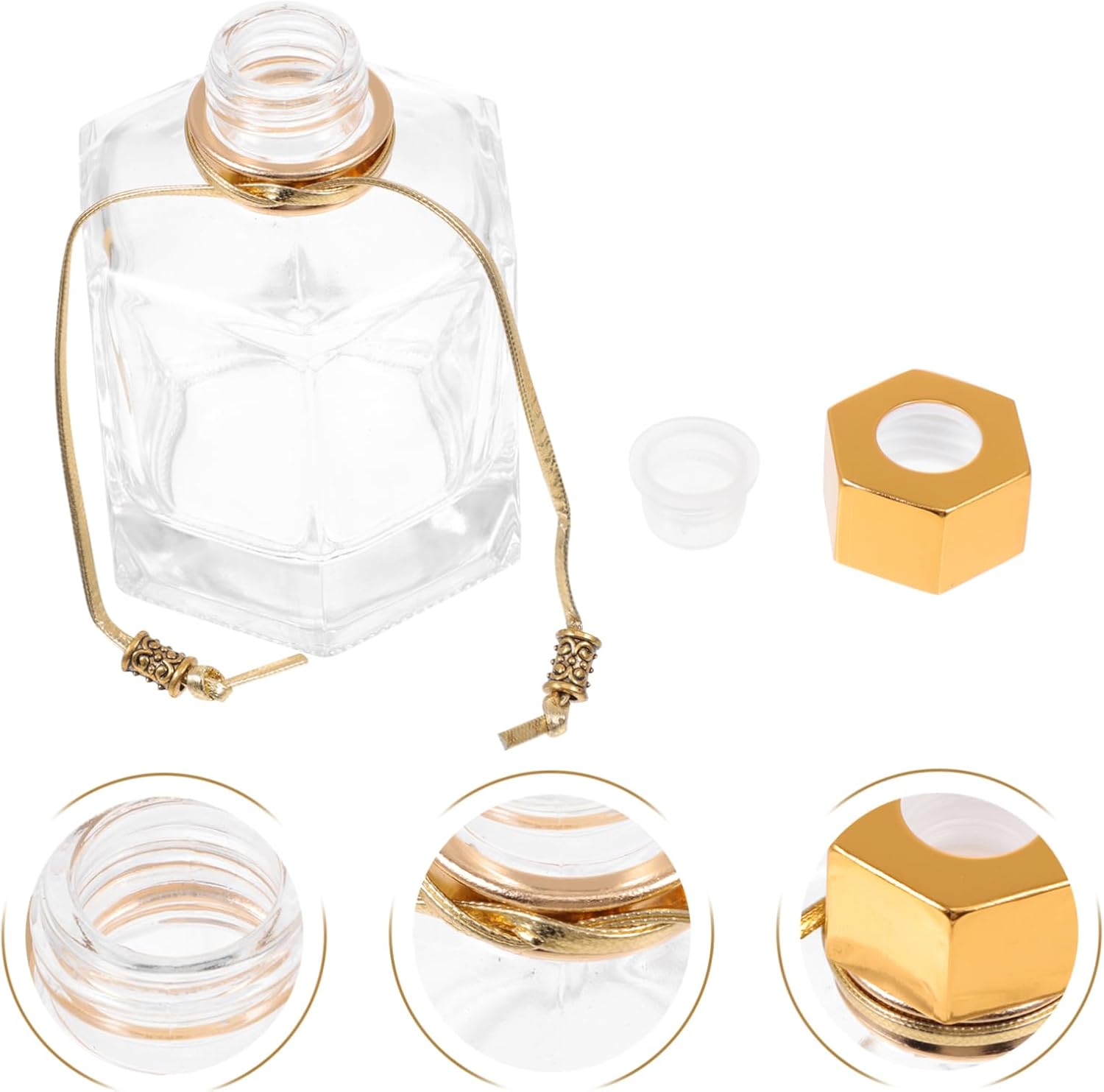 2Pcs Glass Aromatherapy Bottles for Home Office Spa and Events