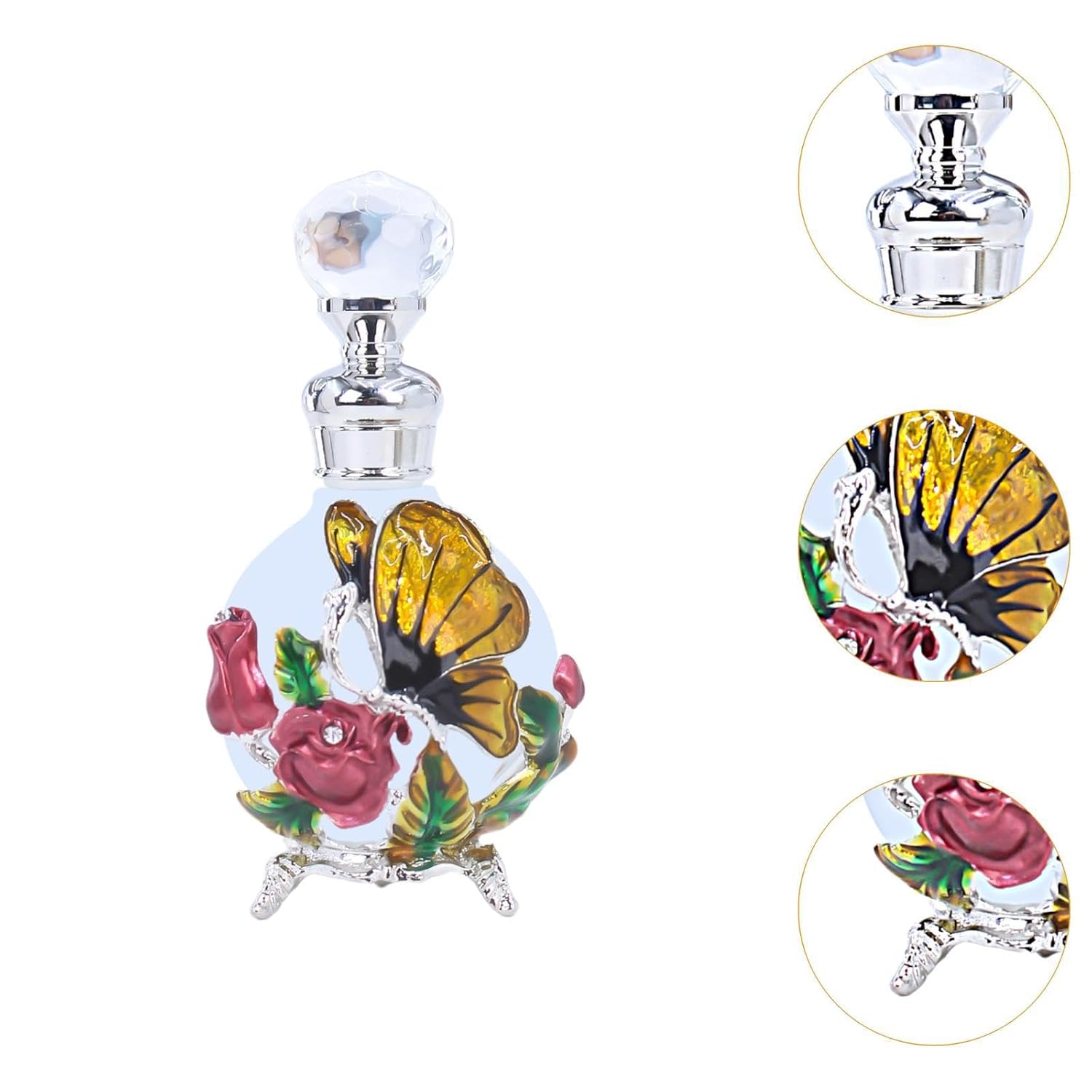 Yellow Glass Perfume Vial 25ml Refillable Bottle
