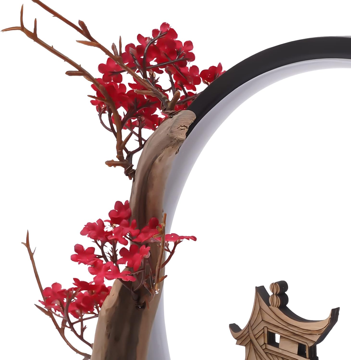 Tabletop Water Fountain with LED Light and Incense Burner