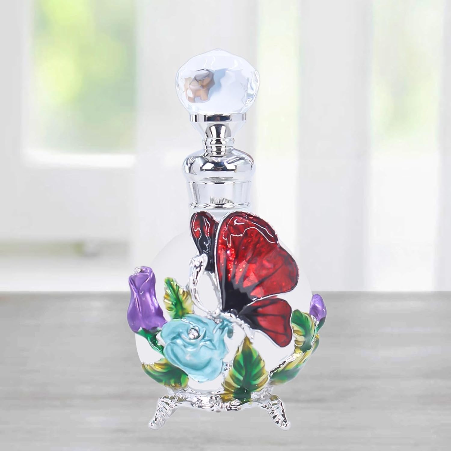 Red Glass Perfume Vial 25ml Refillable Decanter