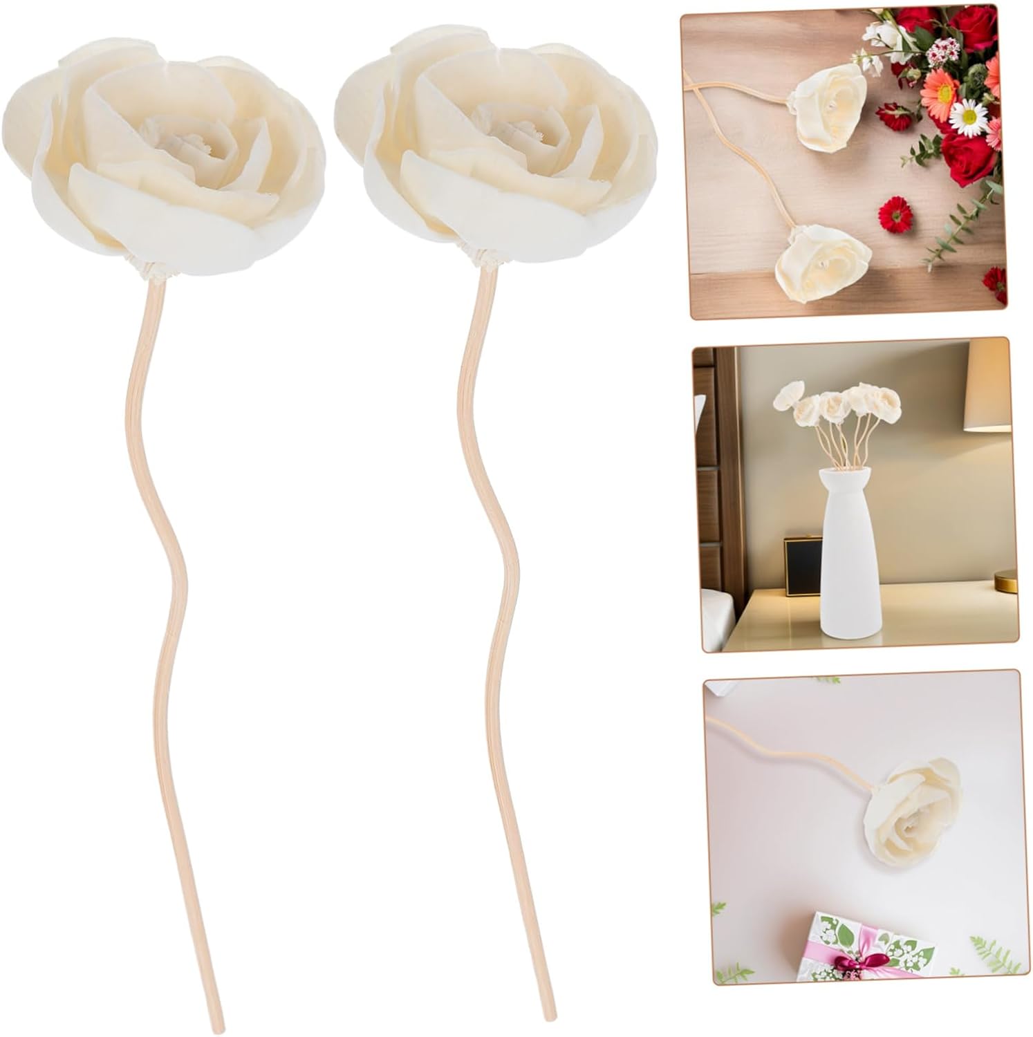 ABOOFAN 8pcs Flower Rattan Diffuser Sticks for Home Aroma