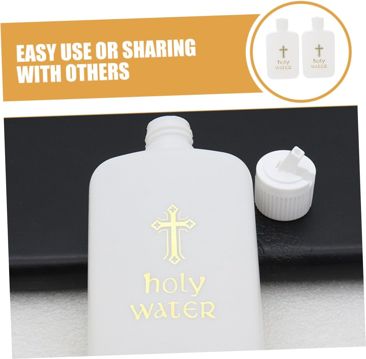 2Pcs Refillable Holy Water Bottles for Aromatherapy and Ceremonies