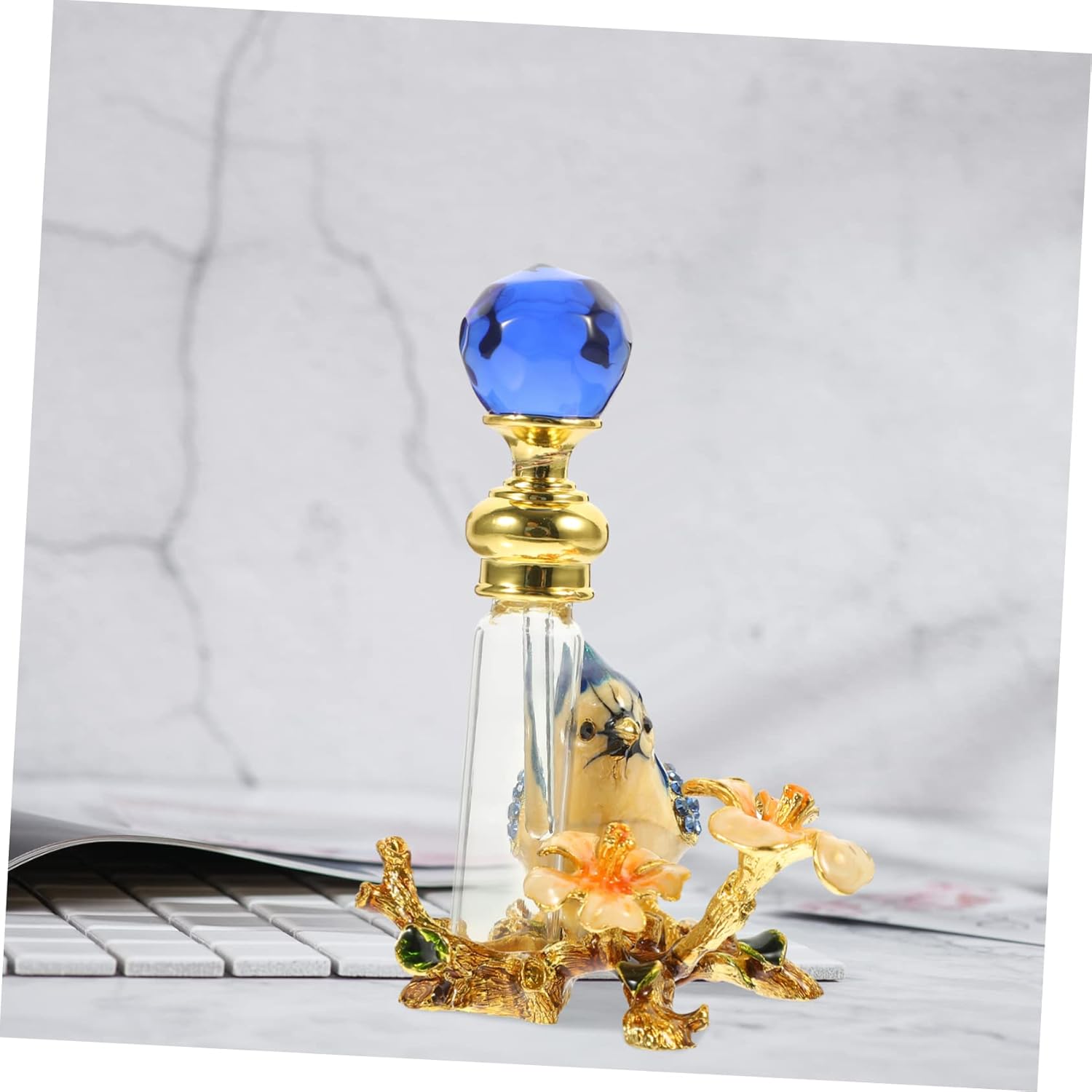 Mikinona Vintage Glass Essential Oil Bottle Decorative Refillable