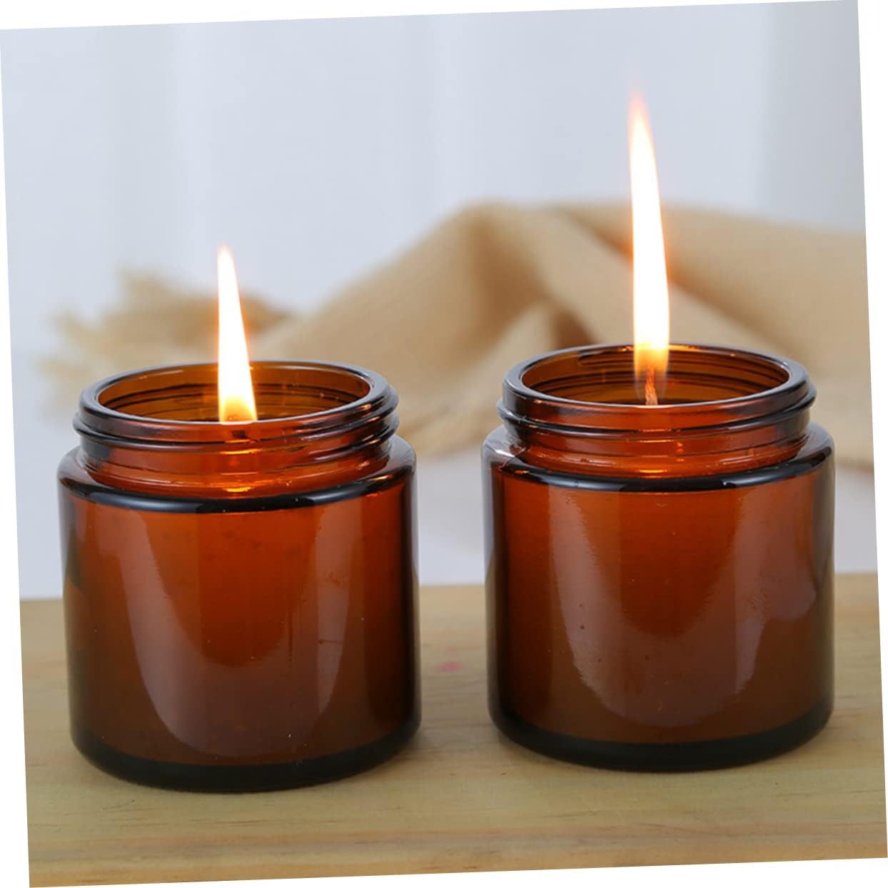 TEHAUX 10pcs Glass Candle Jar Lids for Aromatherapy and Perfume