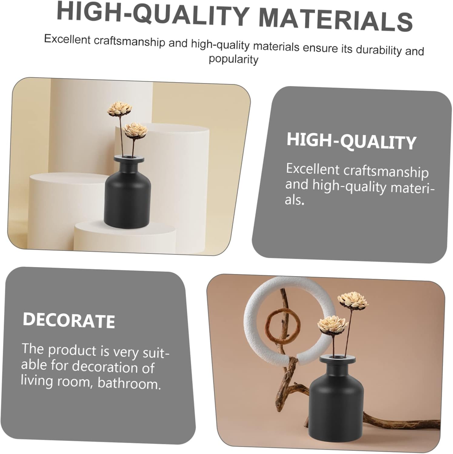 Garneck 2pcs Decorative Essential Oil Diffuser Bottle