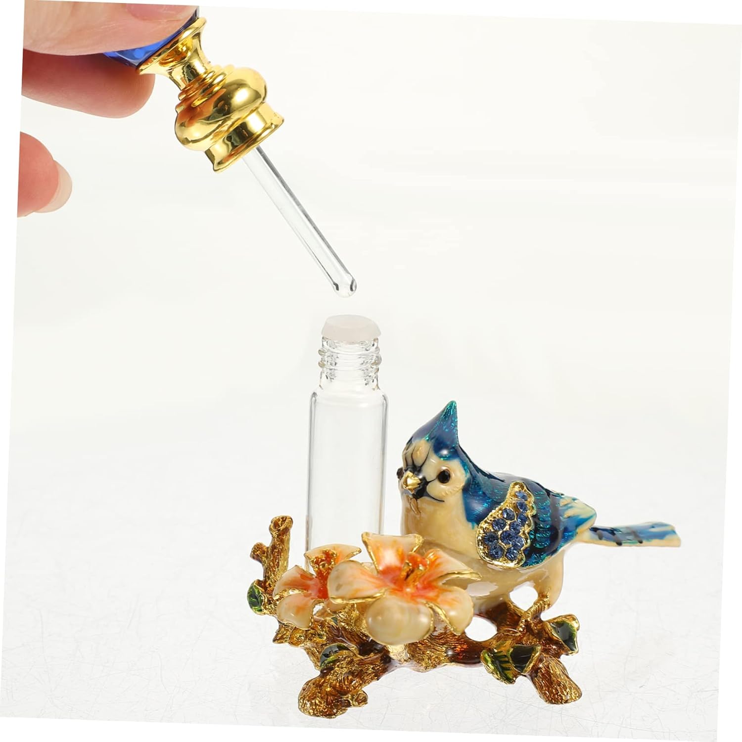 Mikinona Vintage Glass Essential Oil Bottle Decorative Refillable