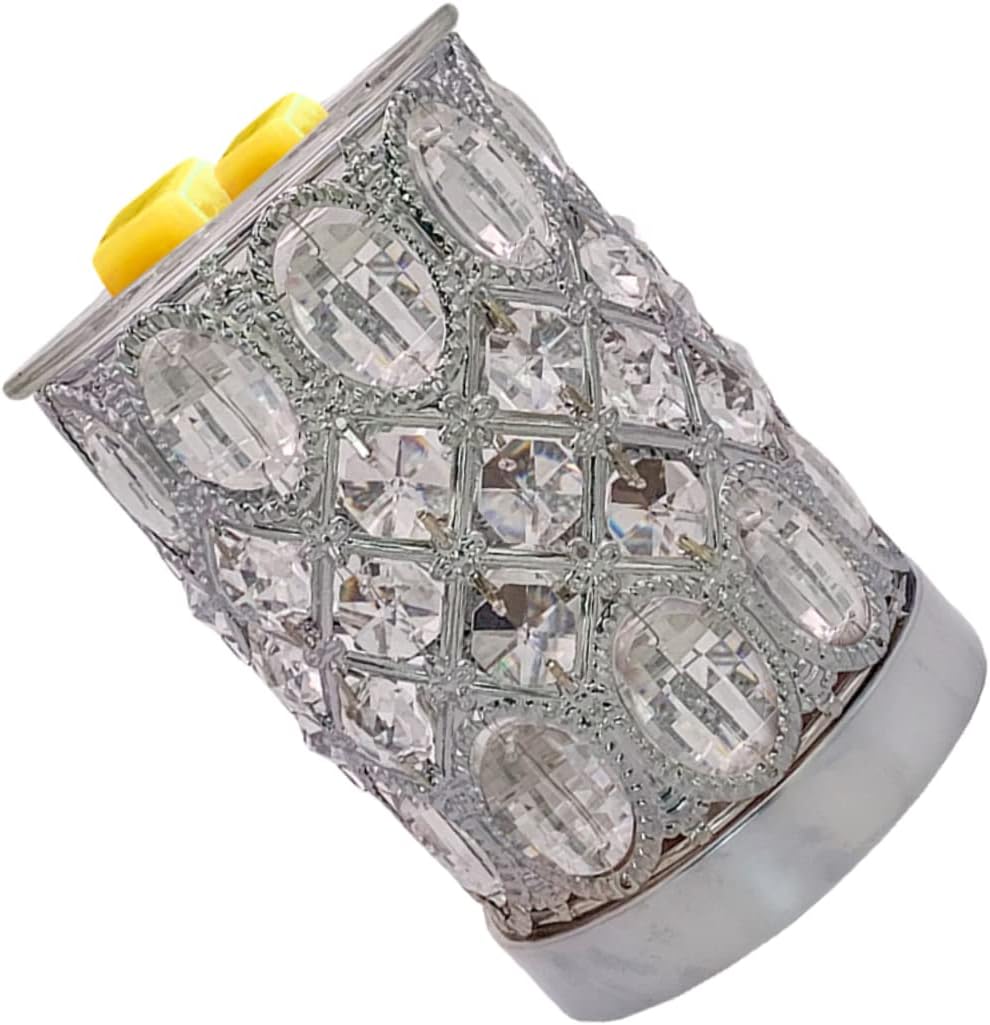 White Crystal Aromatherapy Burner Lamp with Eco-Friendly Wax Holder