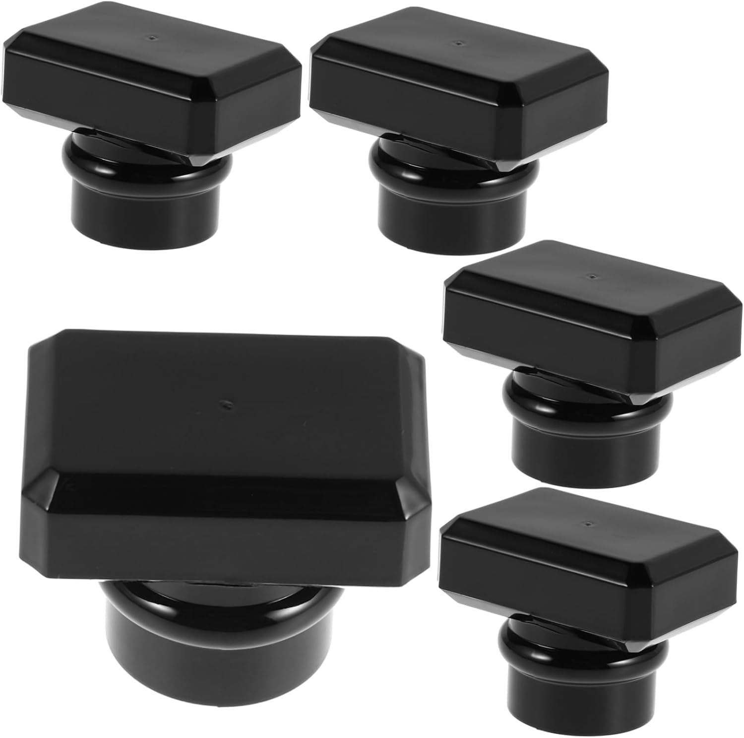 5pcs Round Plastic Perfume Bottle Caps Elegant Travel Seal Lids Replacement Screw Caps For Home Fragrance Accessories