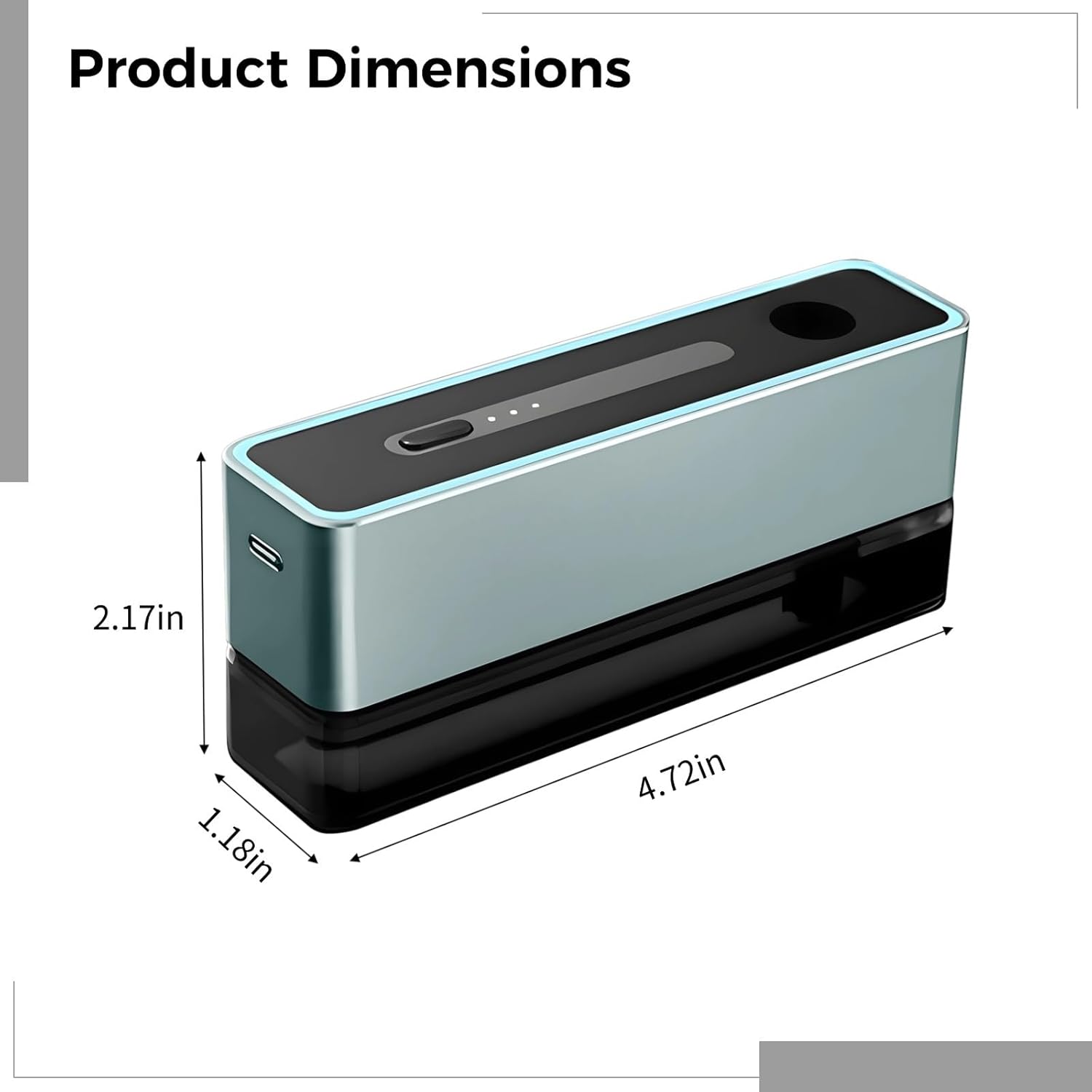 Portable Essential Oil Nebulizer with USB Charging Touch Control Alloy and LED Lights for Aromatherapy