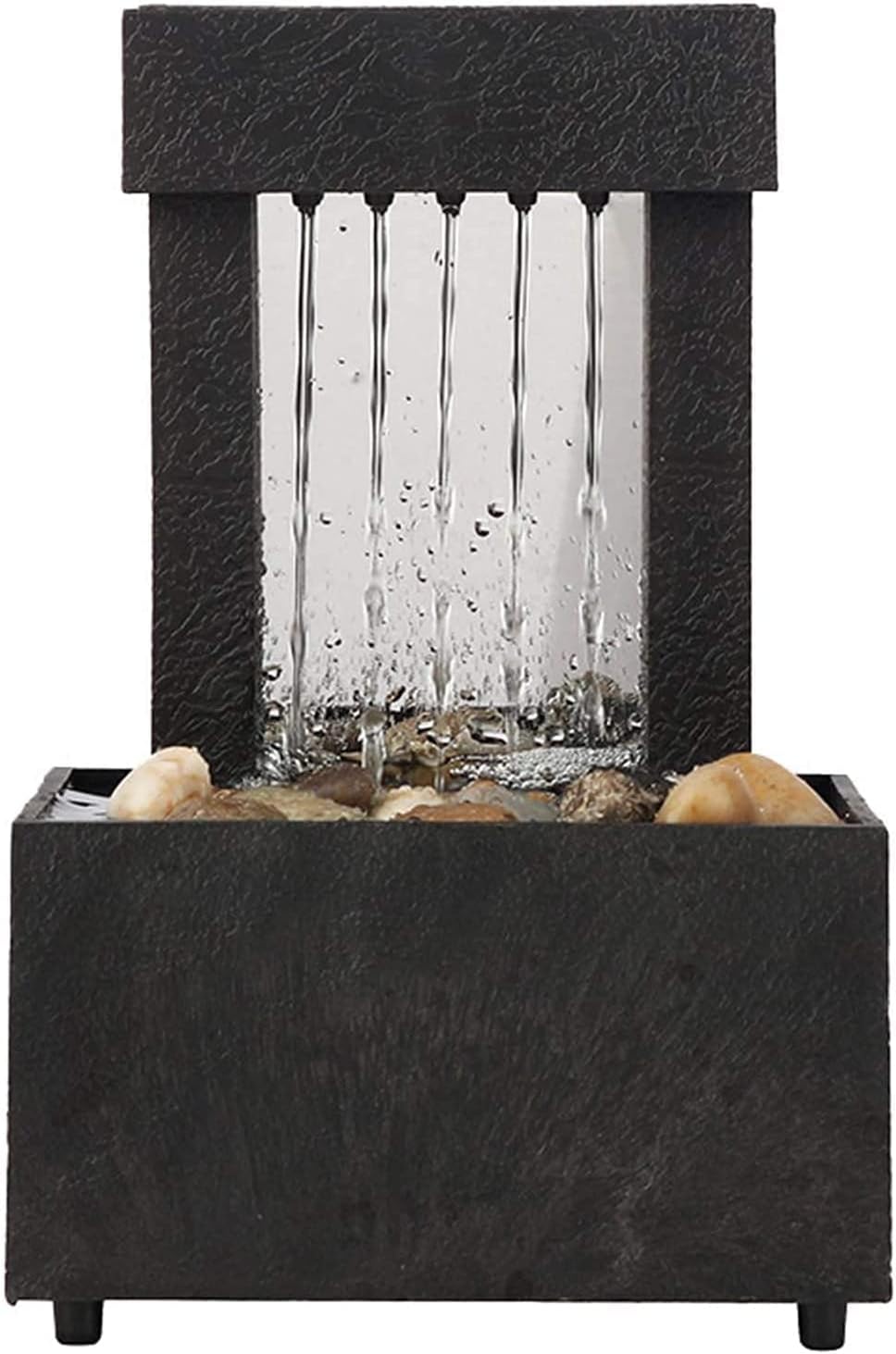 Indoor Water Fountain with LED Lights and Stones