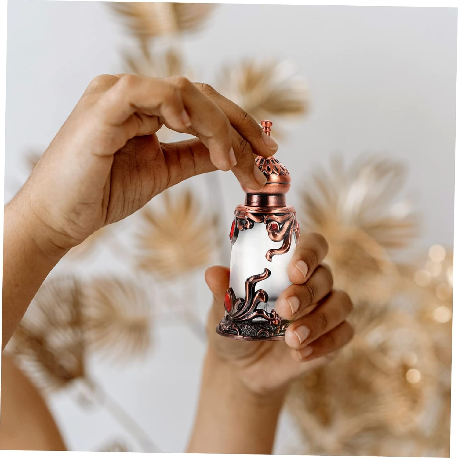 VICASKY Vintage Perfume Bottle Refillable Decor for Essential Oils