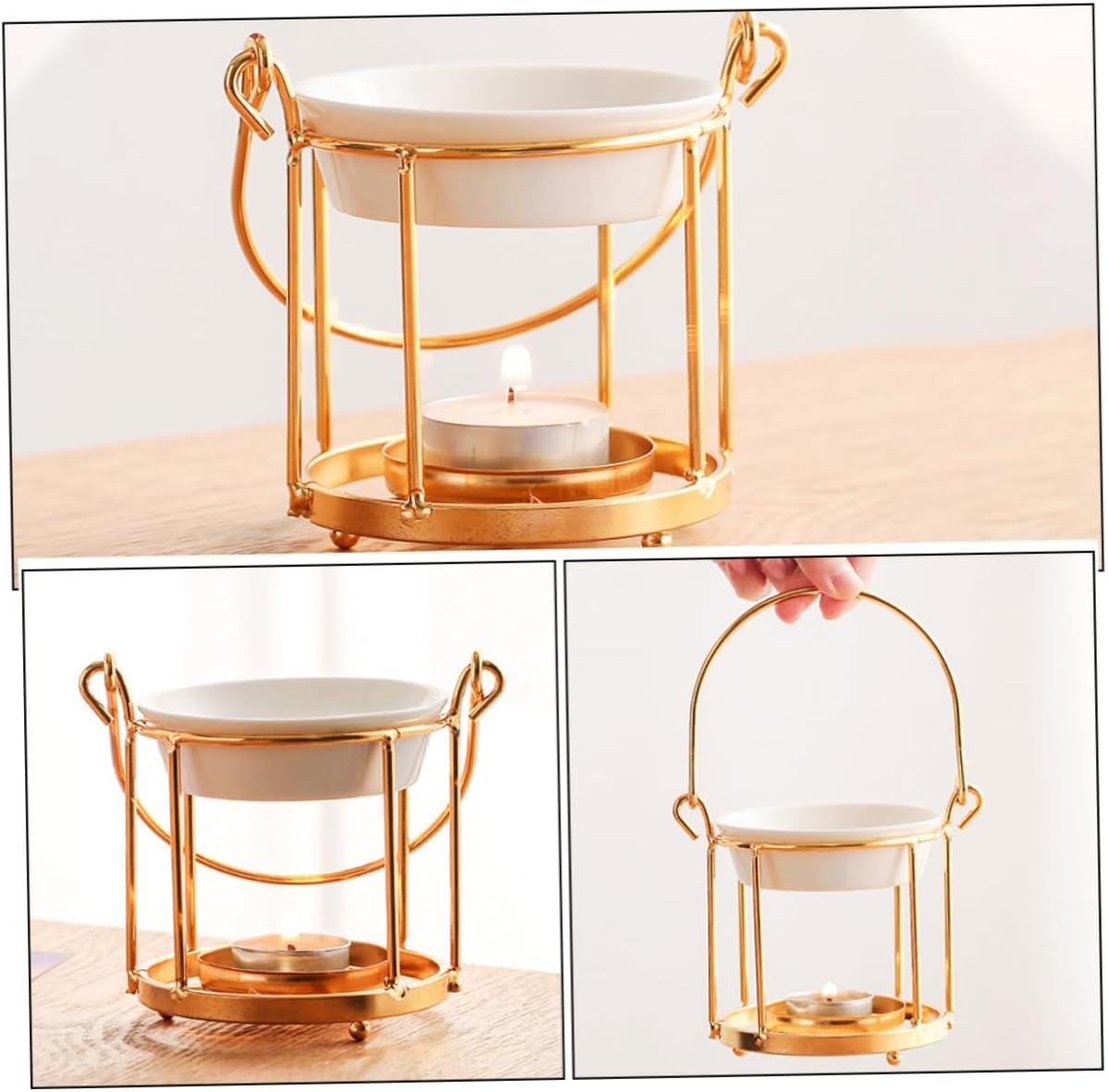 Ceramic Tealight Candle Holder with Essential Oil Diffuser