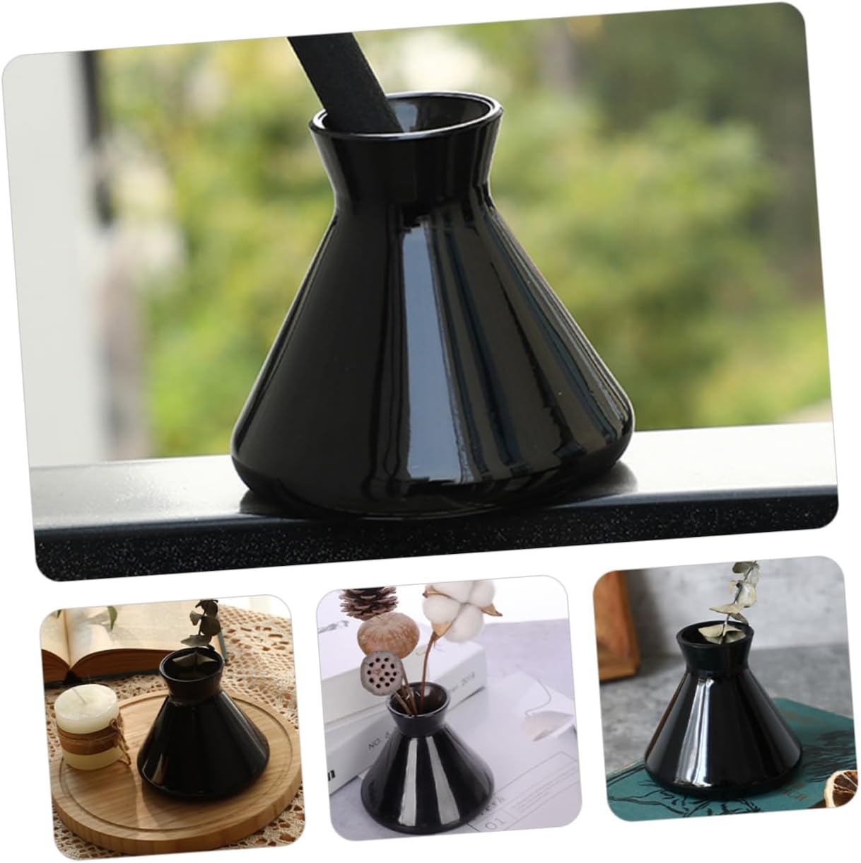 MAGICLULU Aromatherapy Glass Diffuser Bottle Lid DIY Home Decor Perfume Container