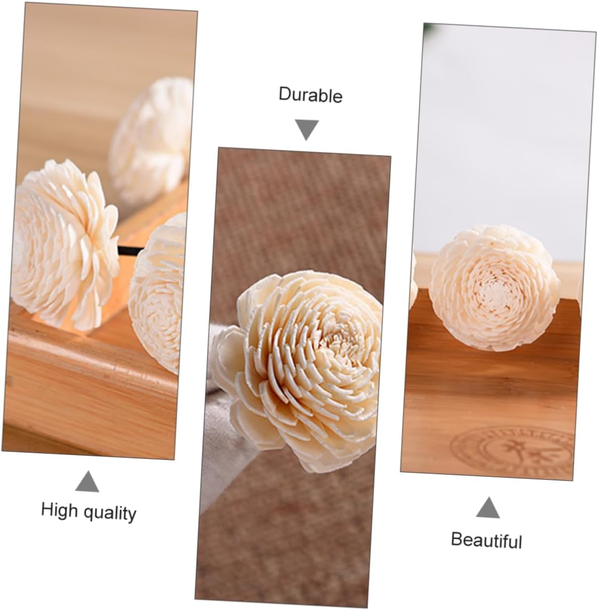 Healifty 3Pcs Rattan Dried Flower Aromatherapy Diffuser Sticks for Home Fragrance Stylish Decor Accessory