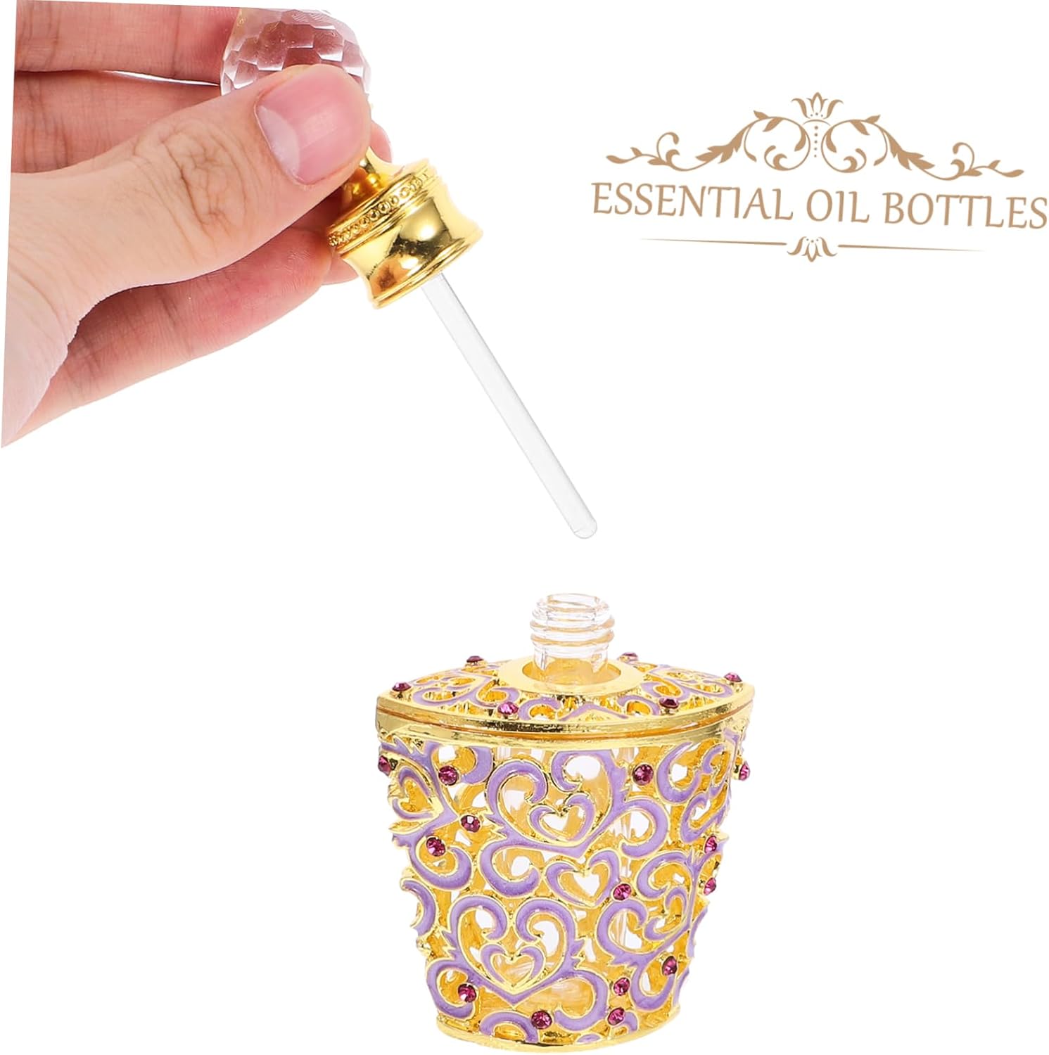 Vintage Enamel Glass Essential Oil Vial 10ml