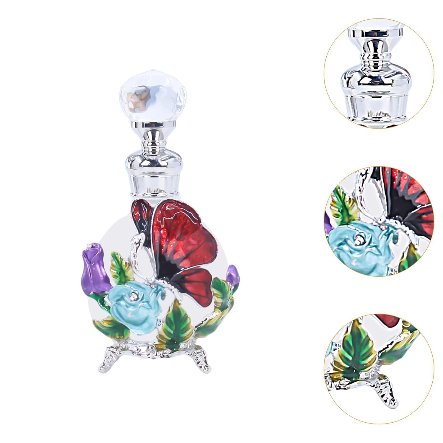 Red Glass Perfume Vial 25ml Refillable Decanter