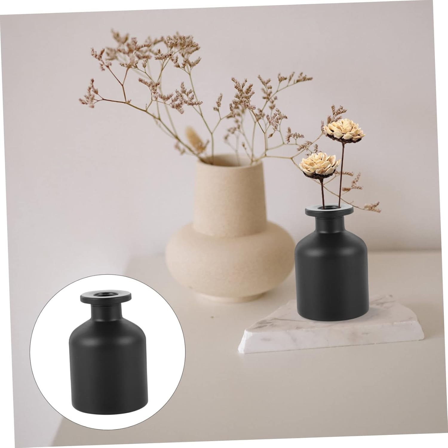 PRETYZOOM 2pcs Frosted Aroma Diffuser Bottles for Home Decor and Gifts