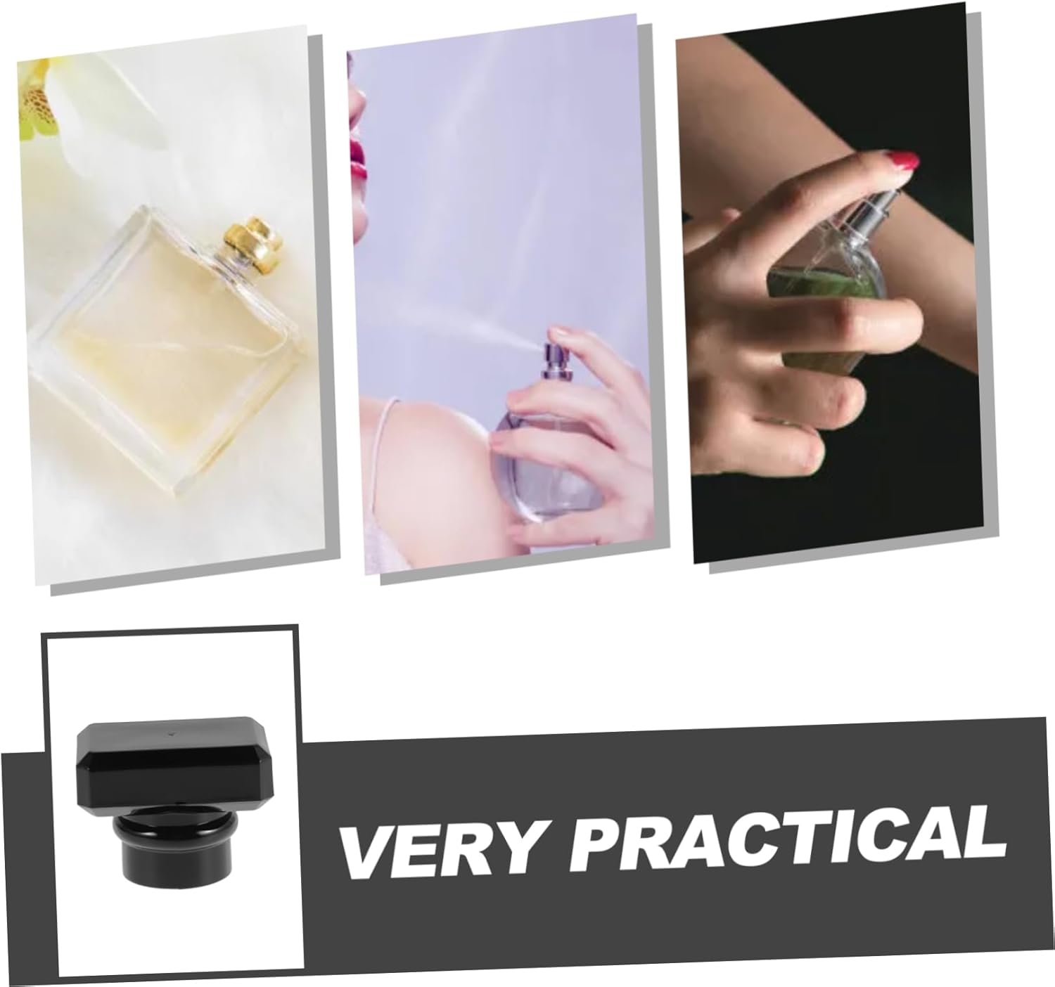 5pcs Plastic Perfume Bottle Caps Durable Travel Friendly Leakproof Lids