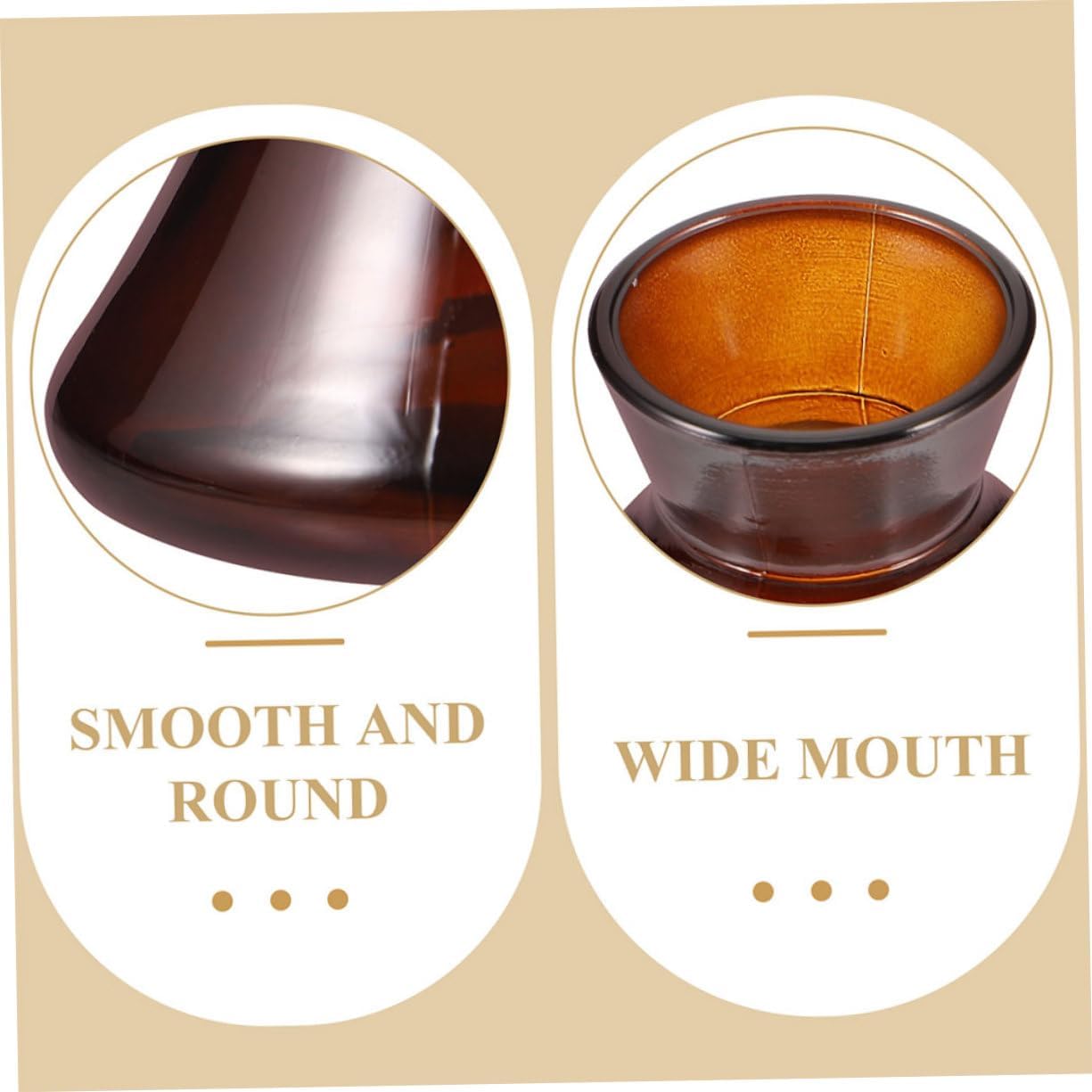 2pcs Empty Diffuser Bottle Wide Mouth Aroma Glass Decor